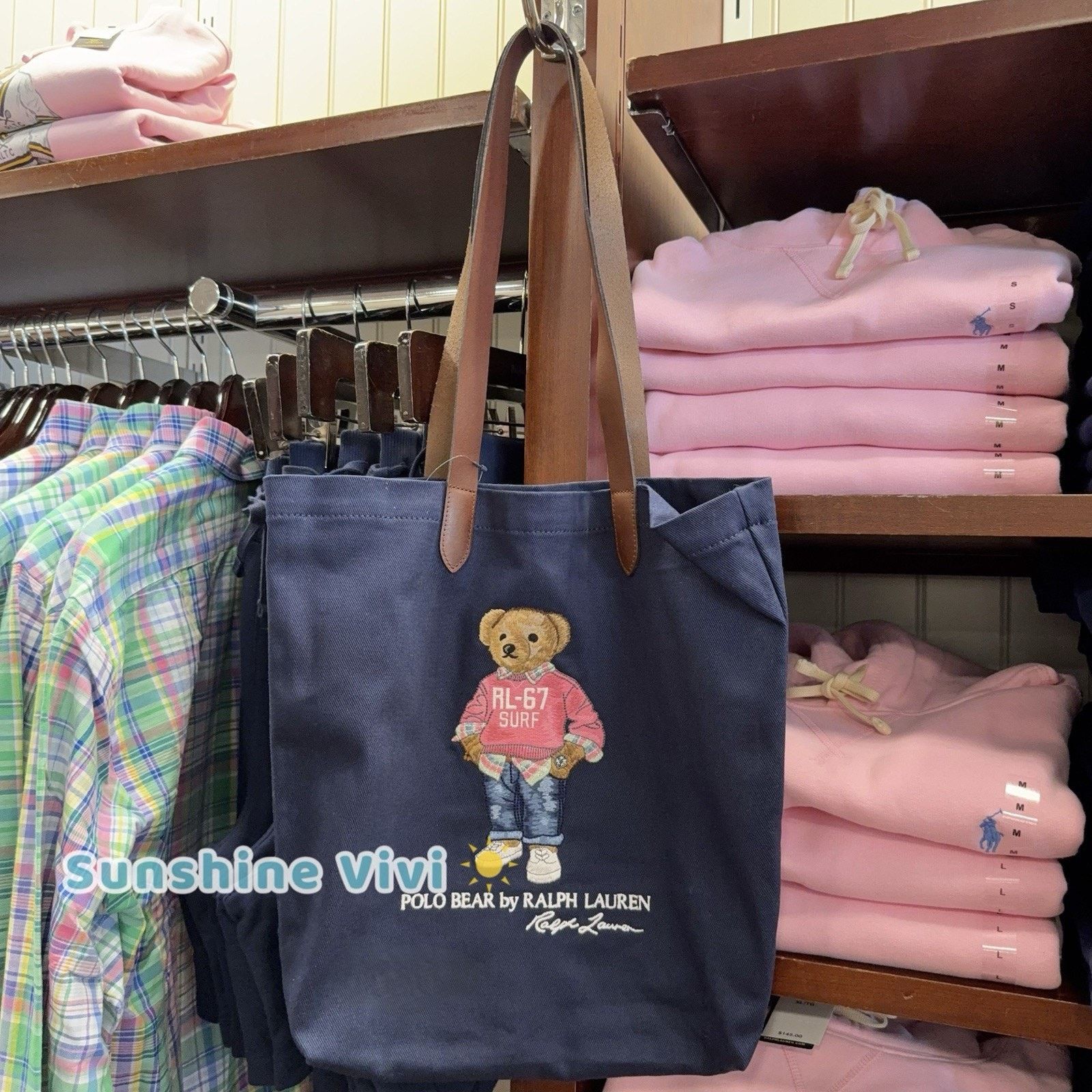 Polo Ralph Lauren NWT Polo Ralph Lauren Embroidered Jacket Bear Tote Bag Navy Size ONE SIZE - 1 Thumbnail