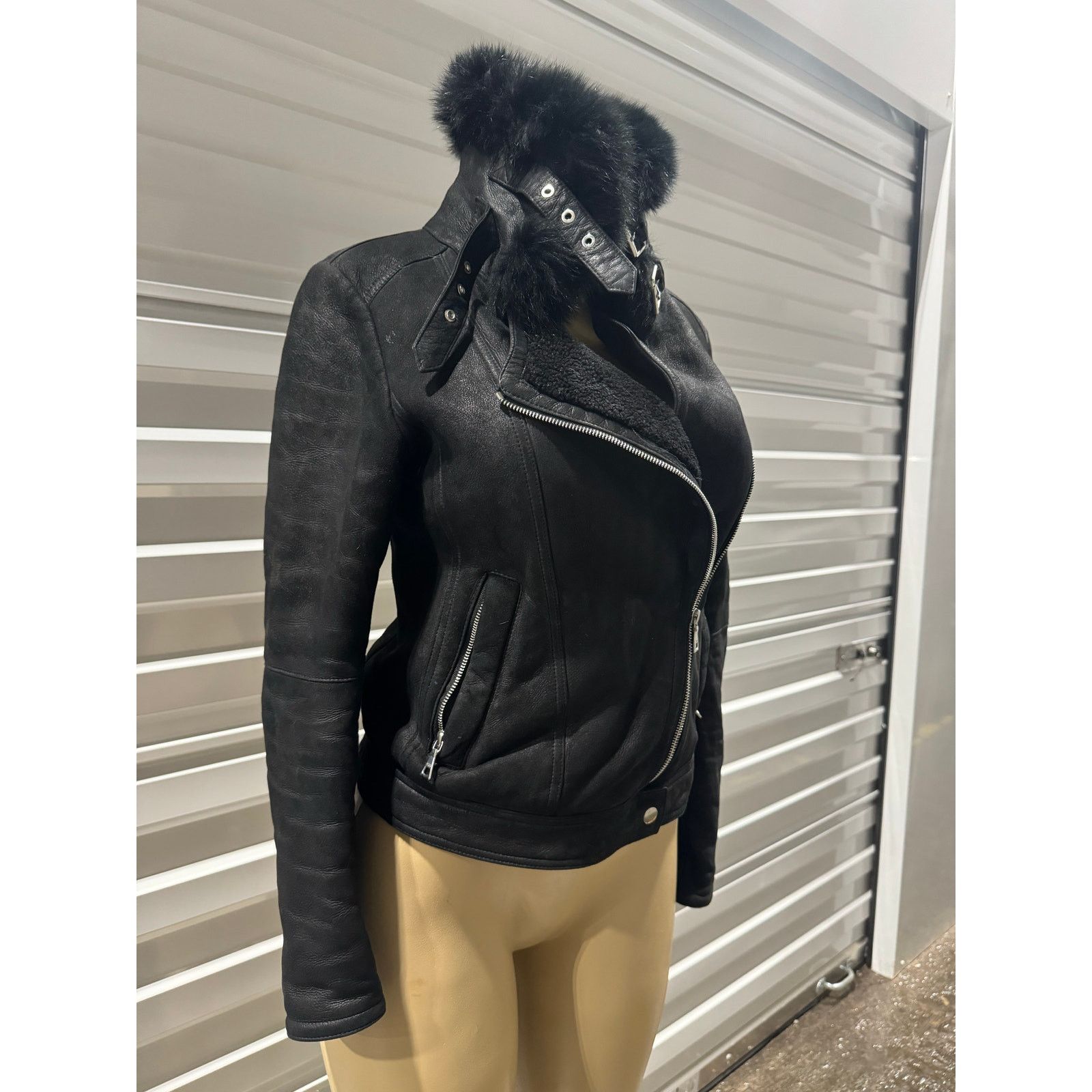 Theory Black fur Theory leather coat Size XS / US 0-2 / IT 36-38 - 4 Thumbnail