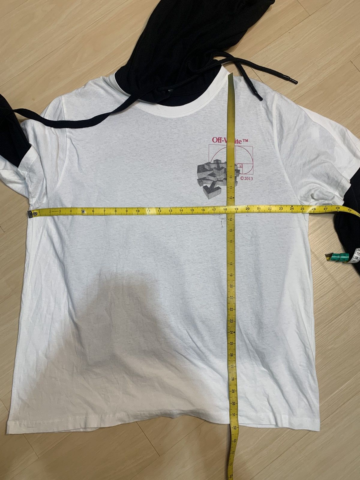 Off-White Off-White Golden Ratio Double Tee Hoodie Size US M / EU 48-50 / 2 - 15 Thumbnail