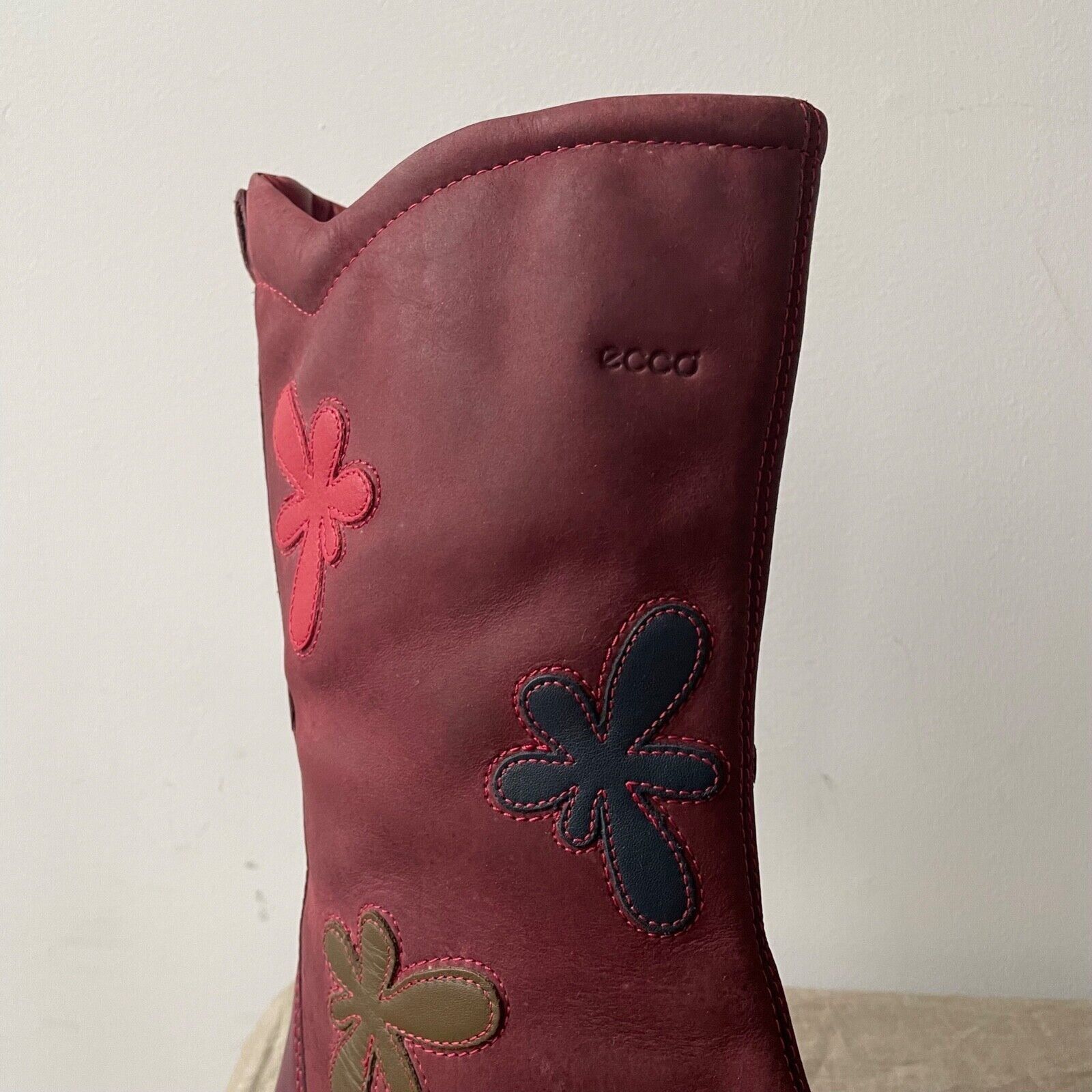 Ecco Ecco Y2K Vintage Flower High Top Boots 8499AC Size US 8 / IT 38 - 2 Thumbnail