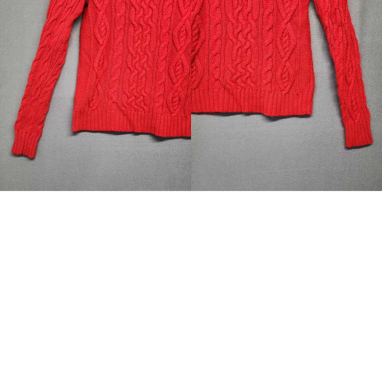 Ralph Lauren VINTAGE Ralph Lauren Sweater Womens Large Petite Red Cable-Knit Turtleneck Wool Blend Pullover Long Sleeve Womens Men’s? Size L / US 10 / IT 46 - 9 Thumbnail