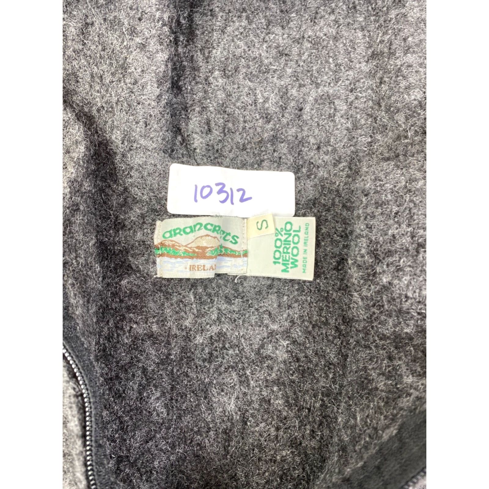 Vintage Aran Crafts Cardigan Jackets Womens S Gray Merino Wool Ireland Casual 10312 Size S / US 4 / IT 40 - 3 Thumbnail