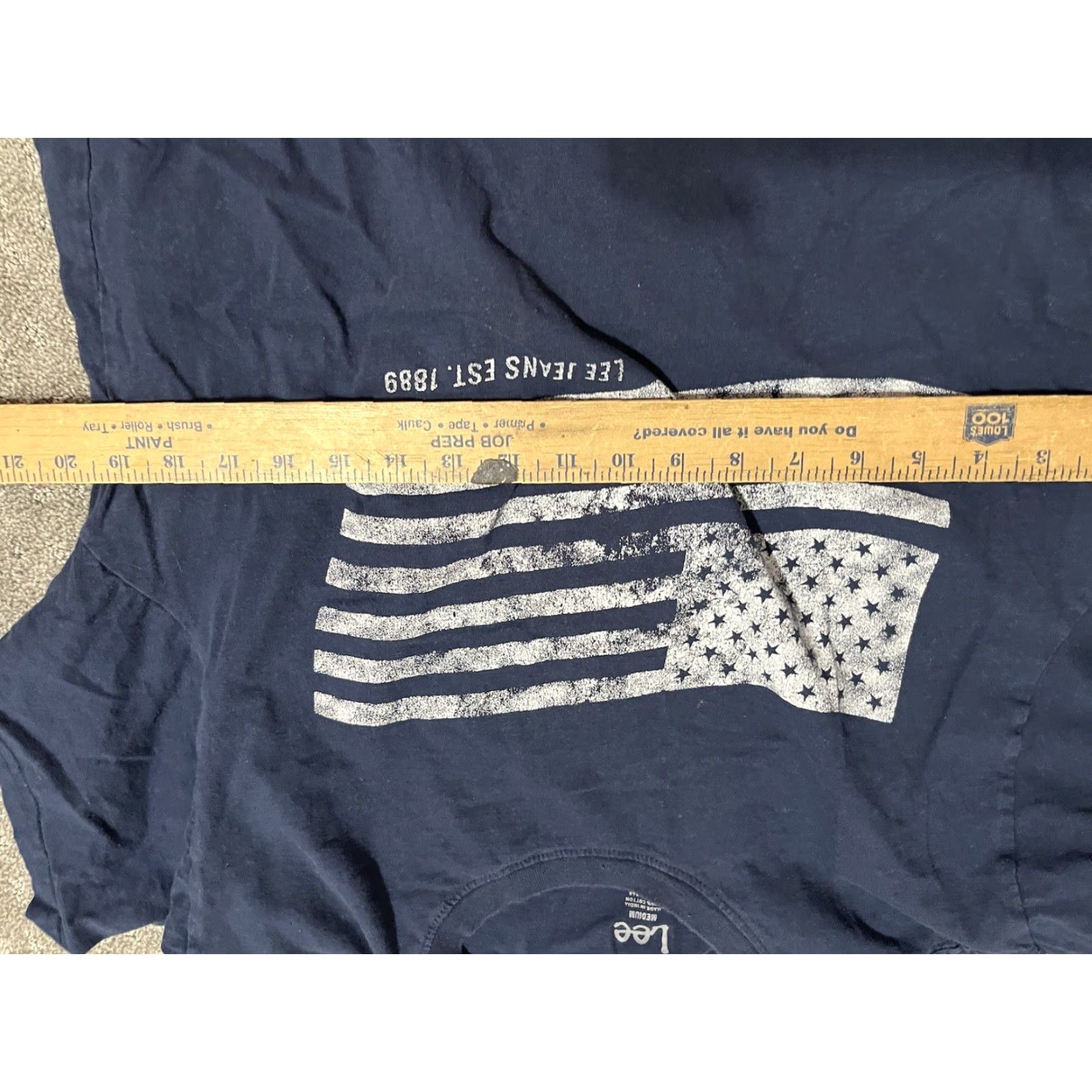 Lee Lee American Flag Graphic T-Shirt Men’s Size M Short Sleeve Blue Jersey 2010s Size US M / EU 48-50 / 2 - 5 Thumbnail
