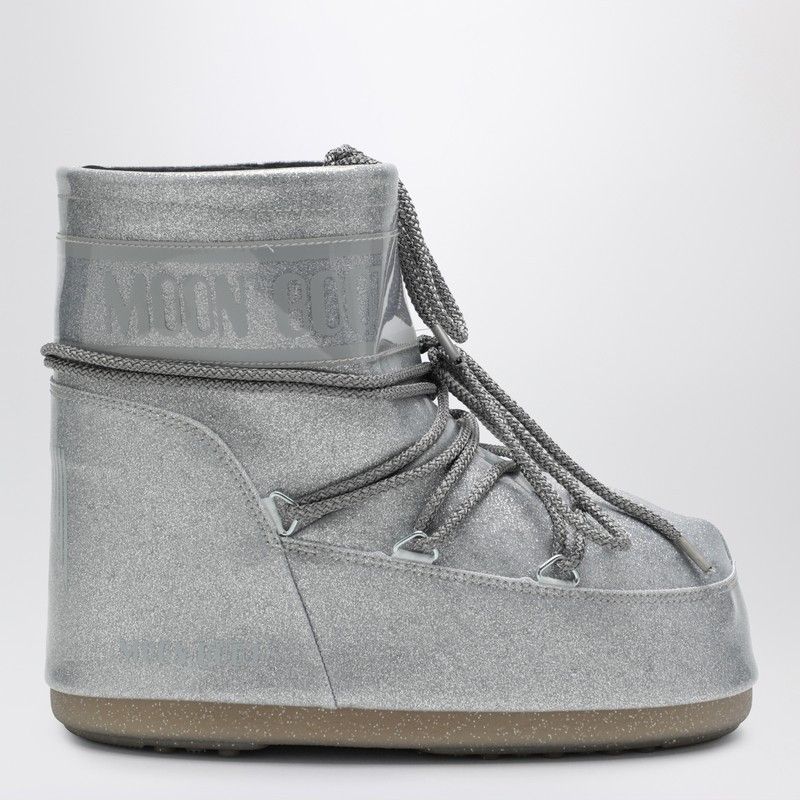 Moon Boot Moon Boot Silver Icon Low Boots With Glitter Size US 10 / IT 40 - 1 Thumbnail