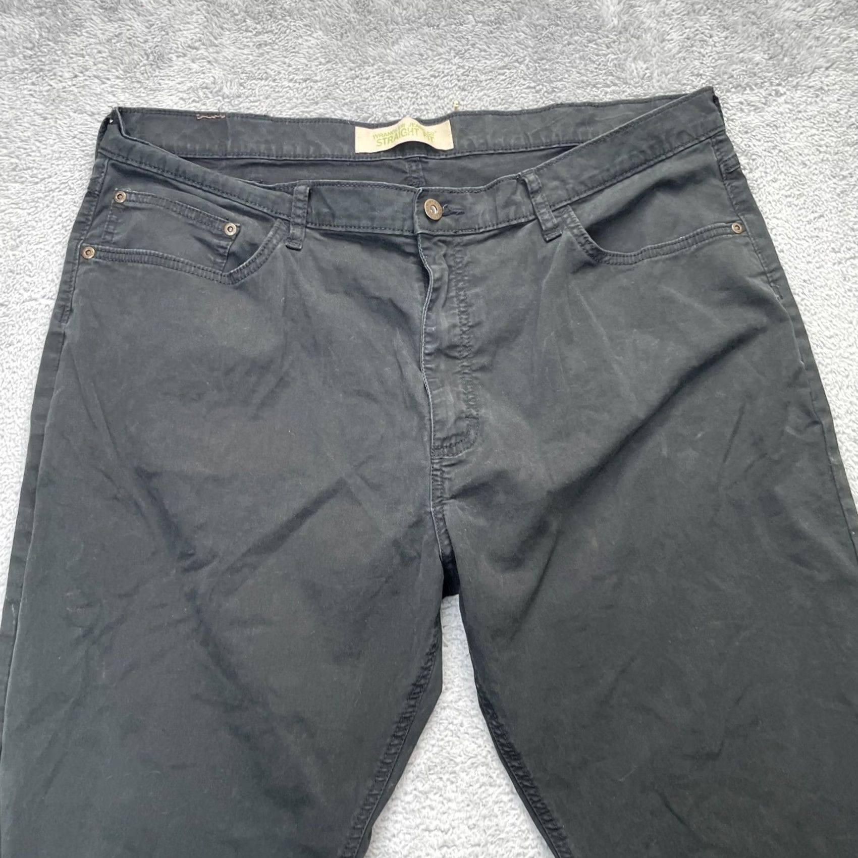 Wrangler VINTAGE Wrangler Pants Mens 40x30 Black Chino Cotton Stretch Straight Fit Dark Wash Size US 40 / EU 56 - 5 Thumbnail