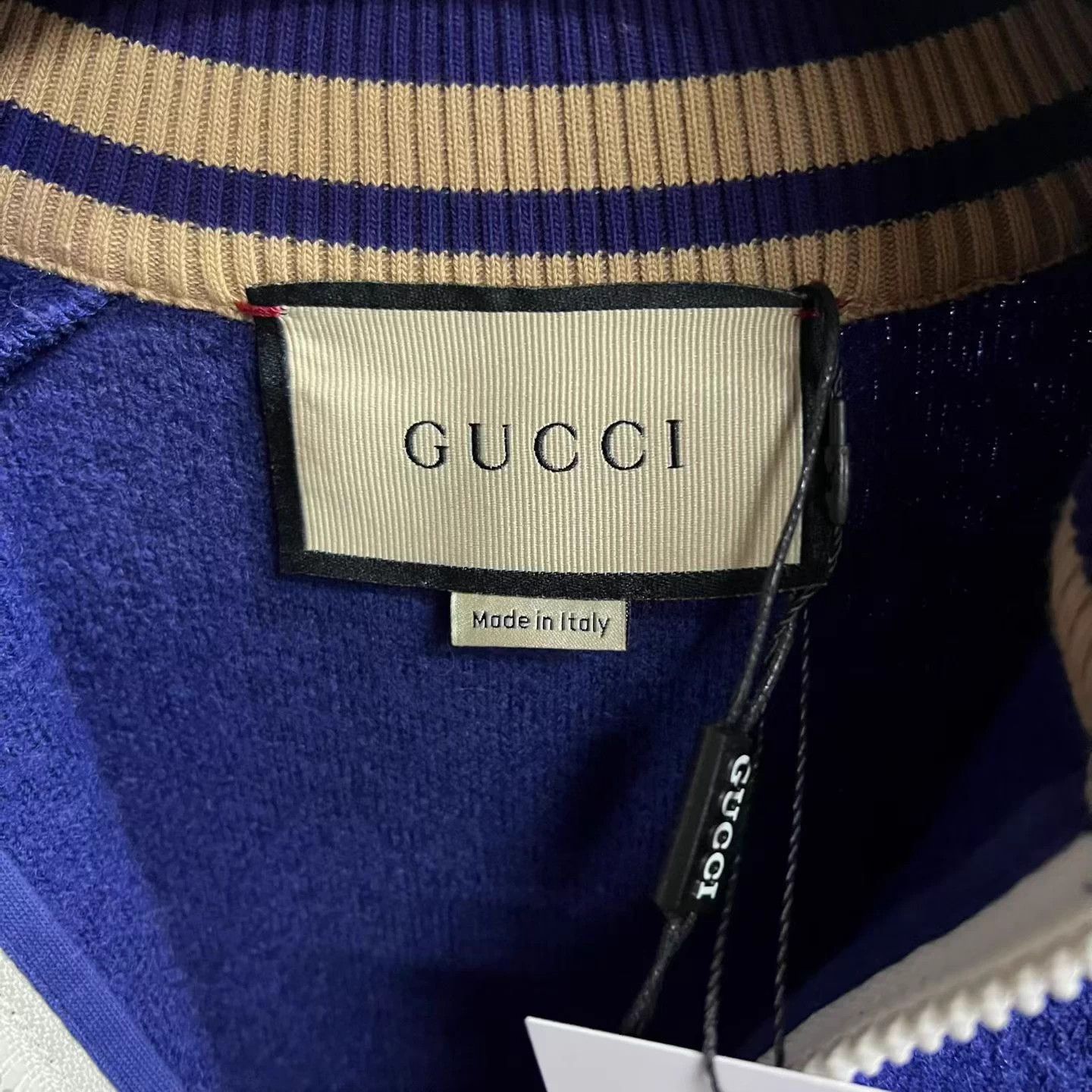 Gucci Gucci Blue Knit Wool Logo Jacquard Jacket Size US XS / EU 42 / 0 - 3 Thumbnail