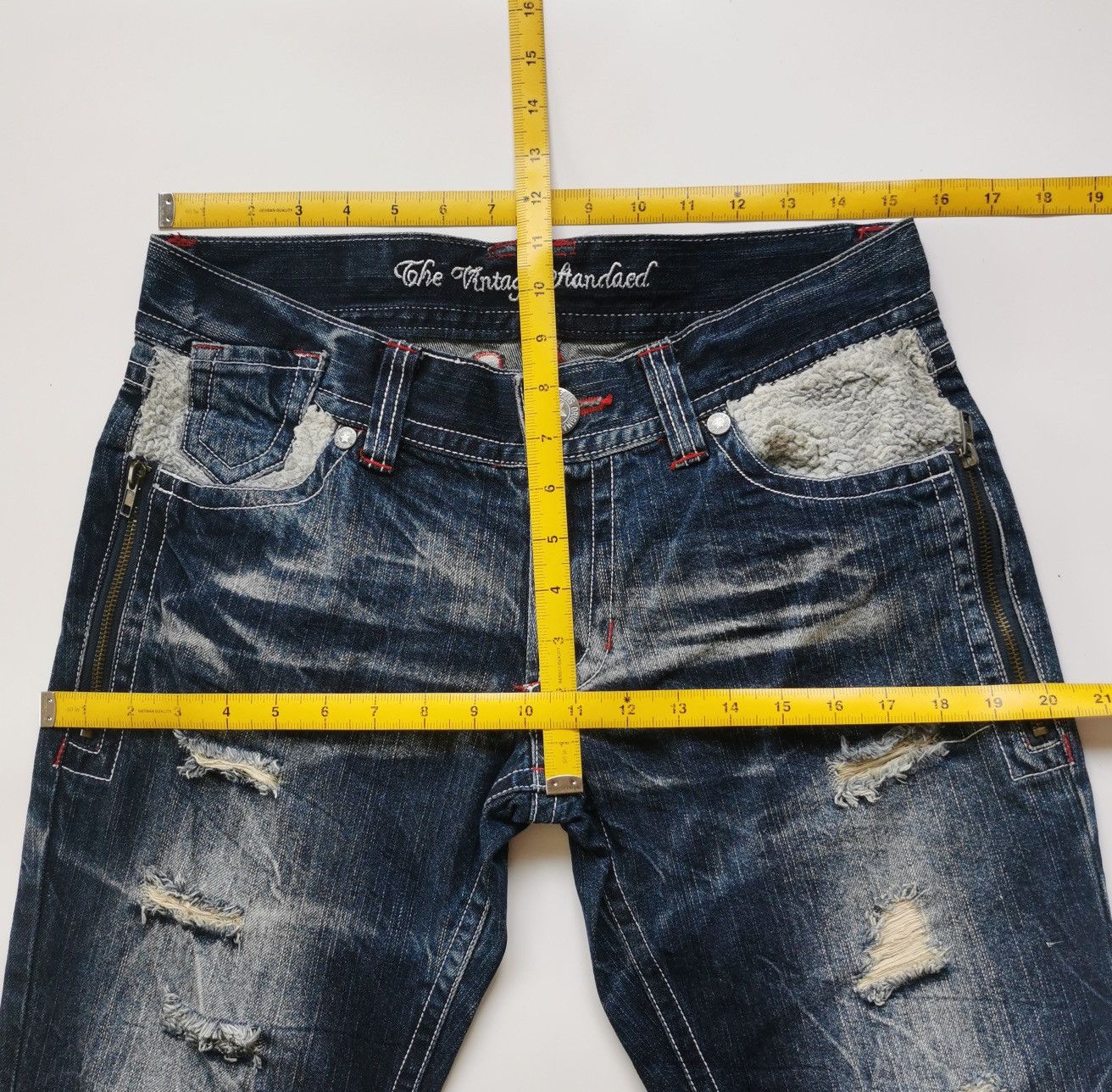 Japanese Brand Roughing The Vintage Standard Distressed Jeans Size 31" - 12 Thumbnail