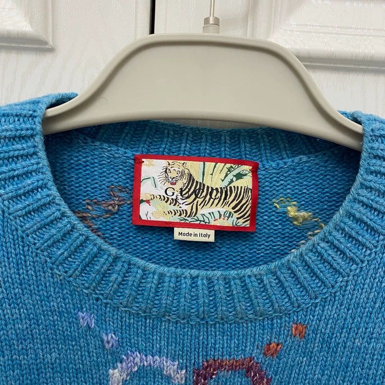 Gucci Gucci Full print logo knit sweater 2501-Nextarrow Size US L / EU 52-54 / 3 - 2 Thumbnail