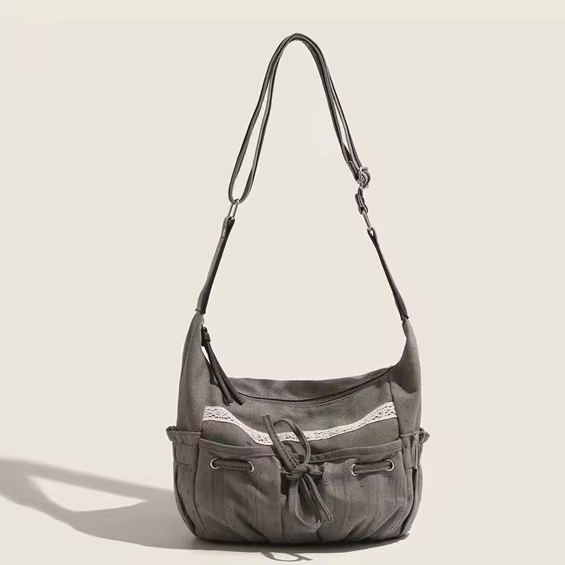 Other Bow Canvas Drawstring Shoulder Bags Size ONE SIZE - 3 Thumbnail