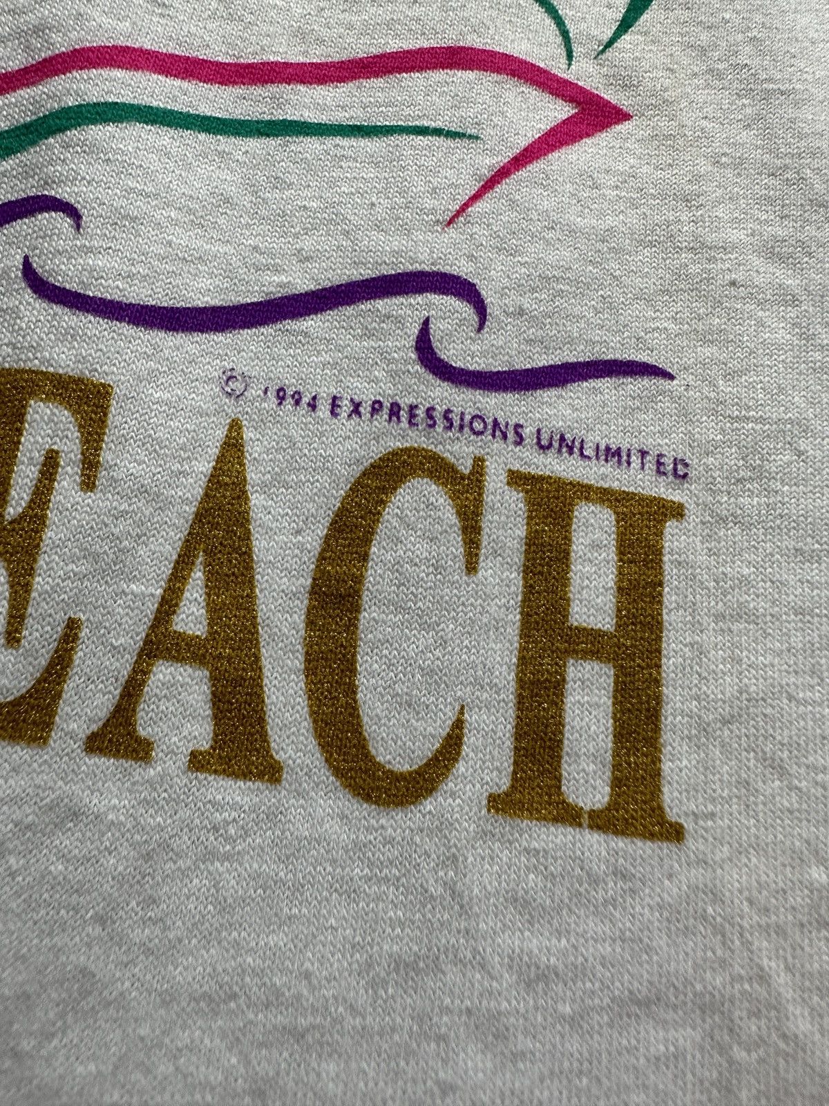 Vintage Vintage 90s Clearwater Beach Art Vacation Graphic Tee Size US XL / EU 56 / 4 - 5 Thumbnail