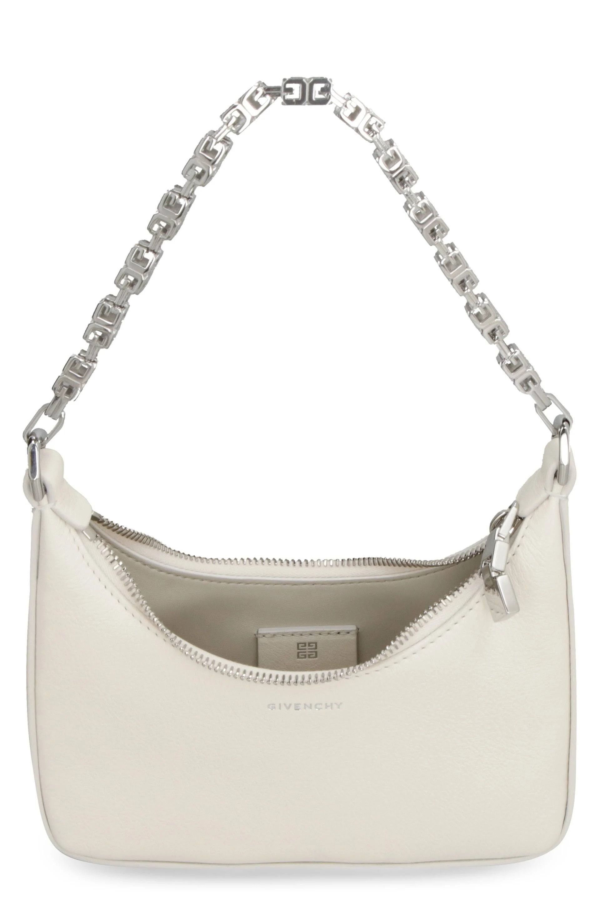 Givenchy o1srvl11e0724 Size: OS / Mini Leather Hobo Bag in White Size ONE SIZE - 3 Thumbnail