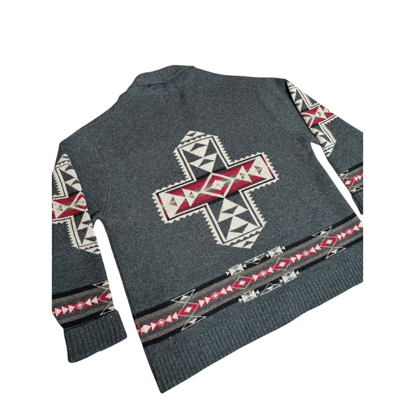 Pendleton × Vintage Vintage Pendleton Four Corners Lambswool Aztec Knit Cardigan Size US XXL / EU 58 / 5 - 4 Thumbnail