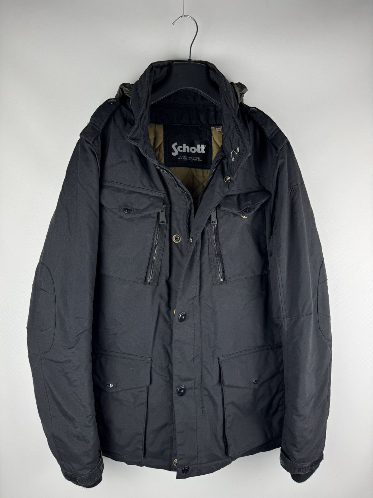 Schott Schott NYC 🇺🇸 Field Multipocket Army Jacket Black Size US M / EU 48-50 / 2 - 1 Thumbnail