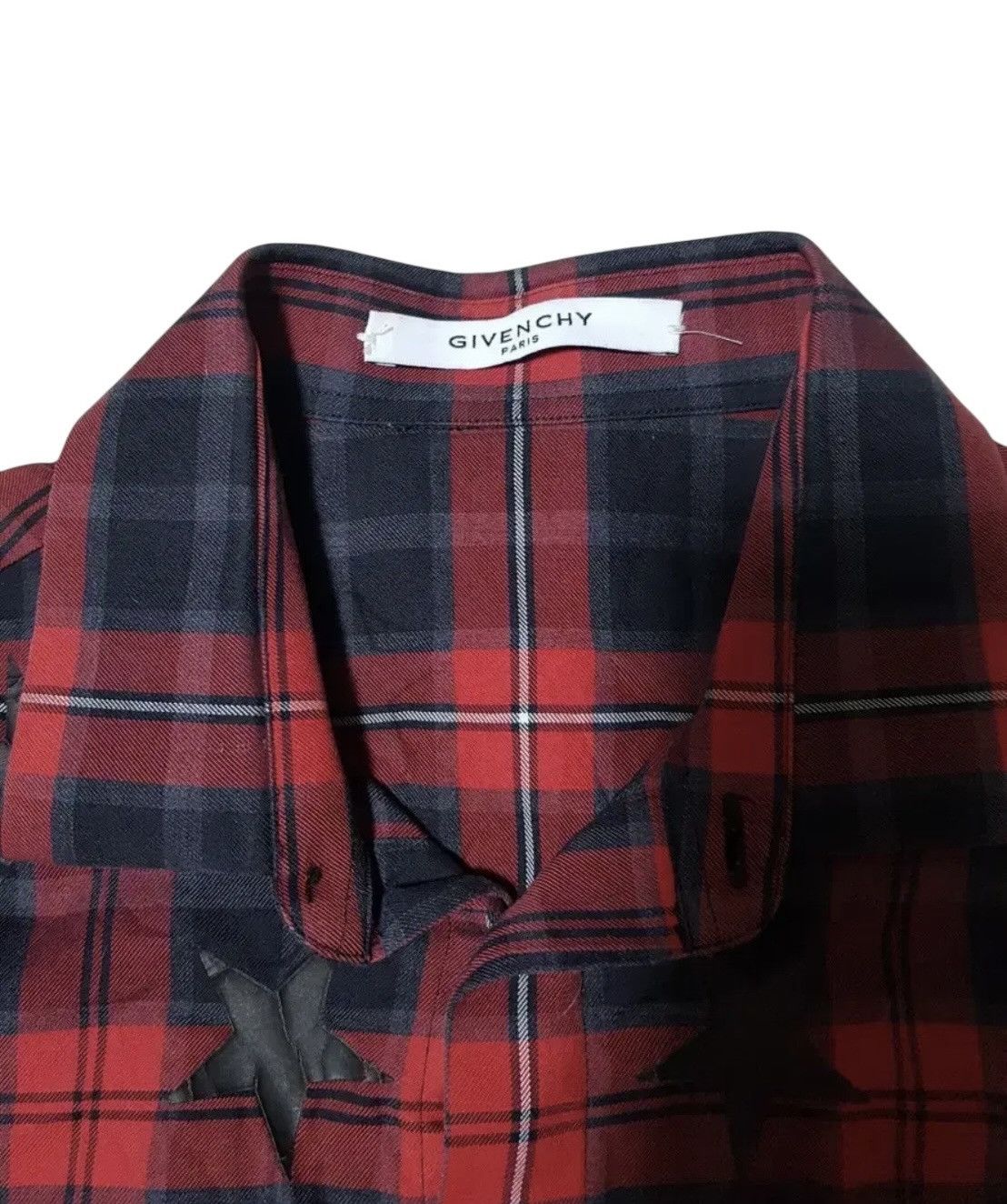Givenchy Givenchy Star Red Flannel Button Shirt Size US M / EU 48-50 / 2 - 3 Thumbnail