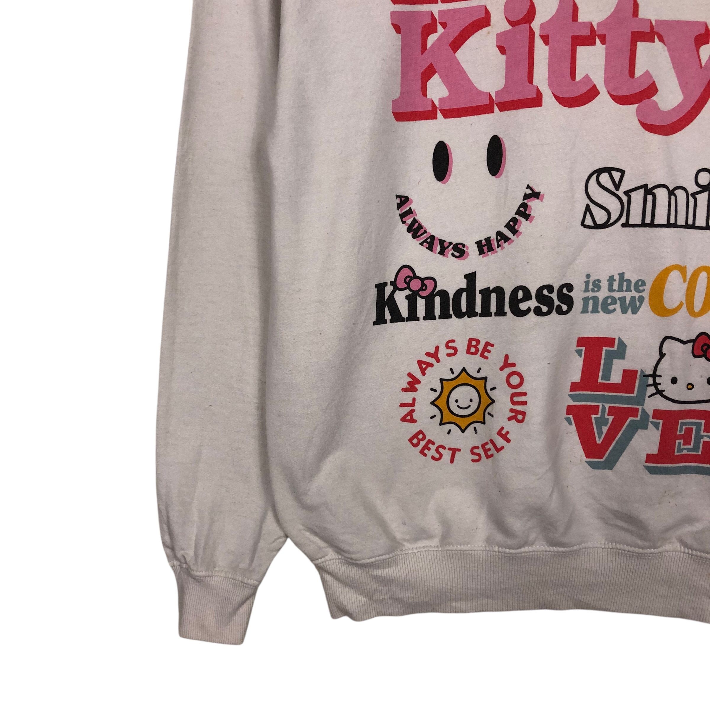 Japanese Brand 📌Vintage Cropped Sweatshirt Cartoon Hello Kitty Big Logo Size US XS / EU 42 / 0 - 5 Thumbnail