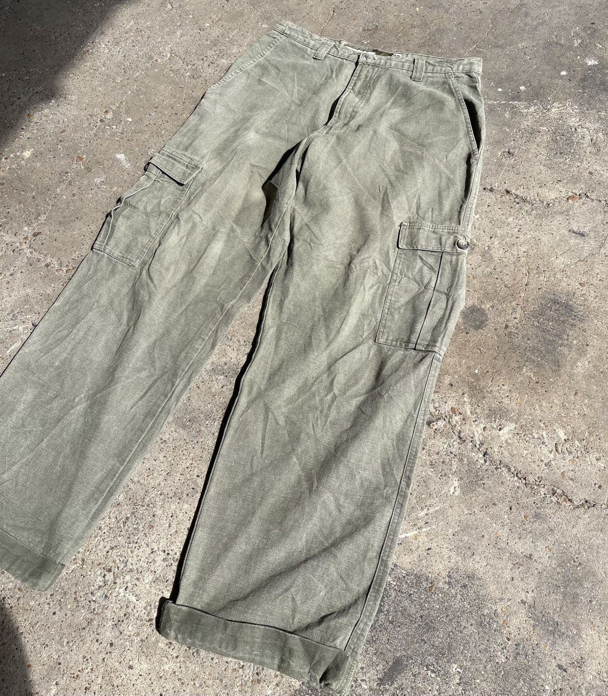 No Fear × Vintage VINTAGE NO FEAR MILITARY GREEN PANTS Size US 33 - 5 Thumbnail