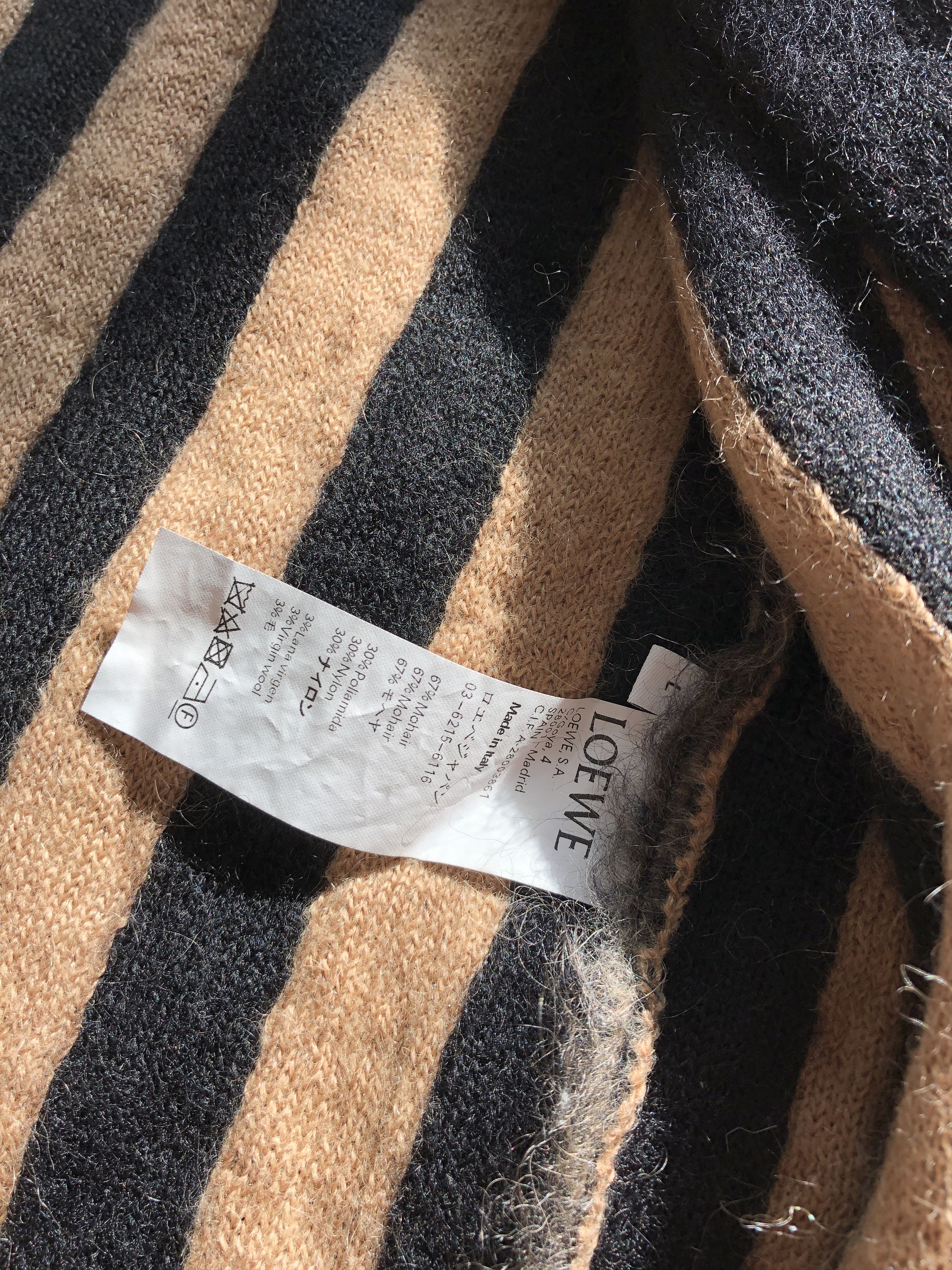 Loewe LOEWE Mohair Striped Oversized Cardigan Size US L / EU 52-54 / 3 - 7 Thumbnail