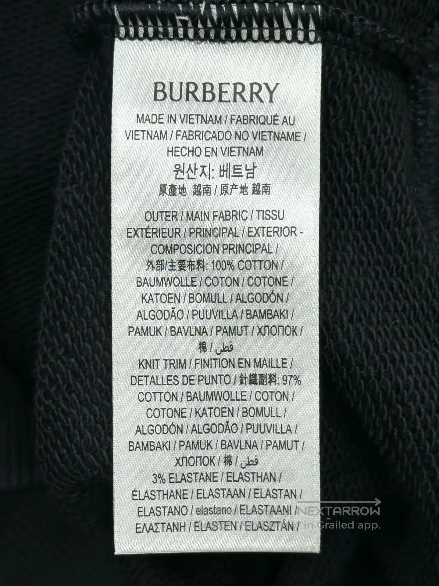 Burberry Burberry Black Letter Printed Logo Hooded Sweatshirt| Size US L / EU 52-54 / 3 - 4 Thumbnail