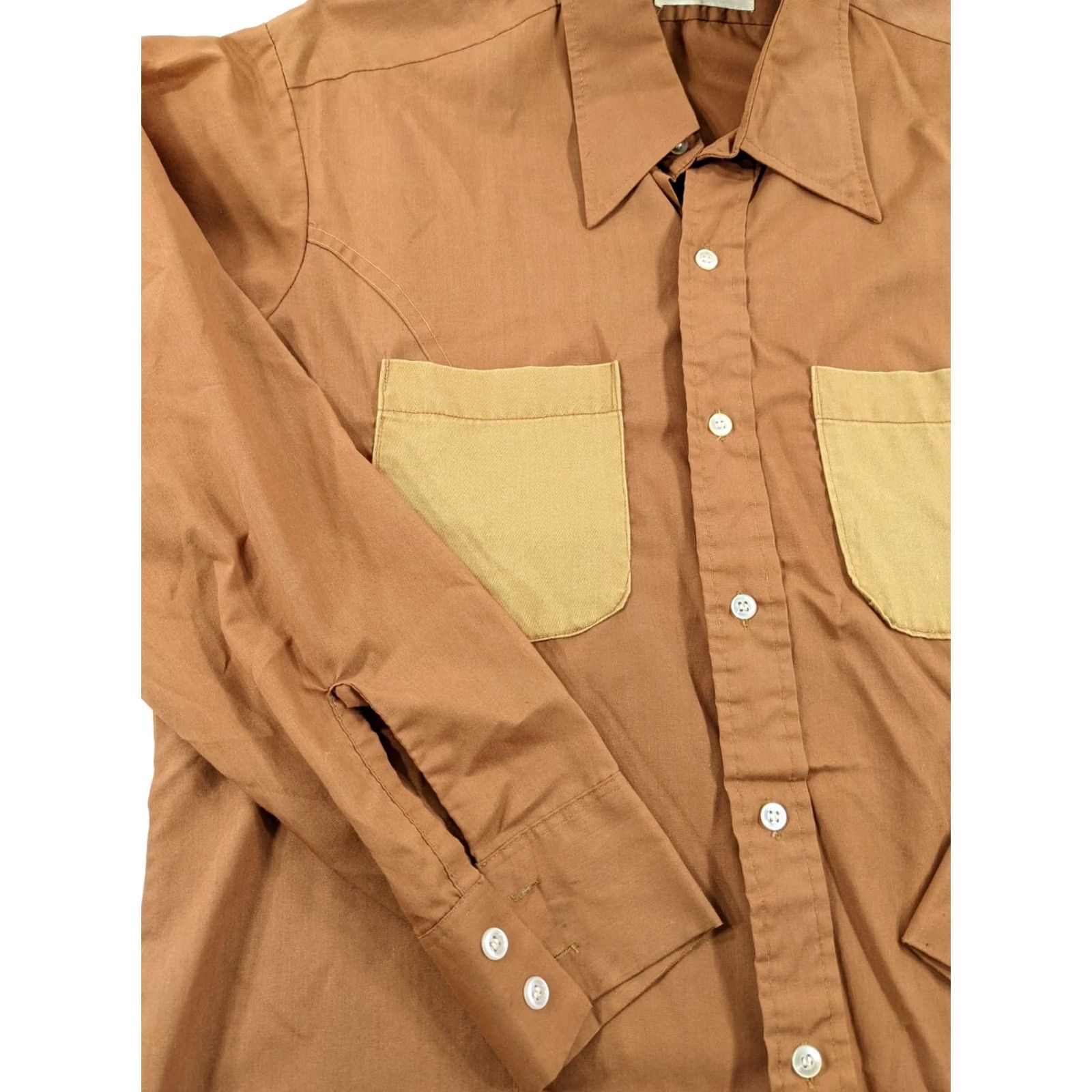 Vintage VINTAGE Style Wise Count Bernardo Western Shirt The Mustard Man Button Down M-L Shirt Mens Size US M / EU 48-50 / 2 - 4 Thumbnail