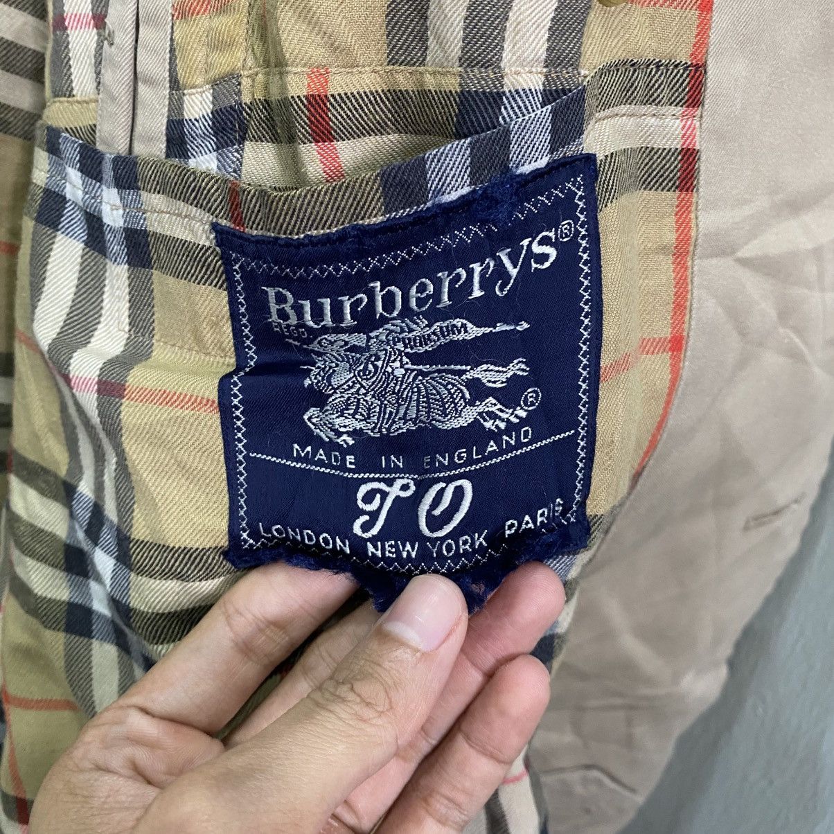 Burberry Vintage Burberrys Nova Check Double Breasted Trench Coat Size US M / EU 48-50 / 2 - 18 Thumbnail