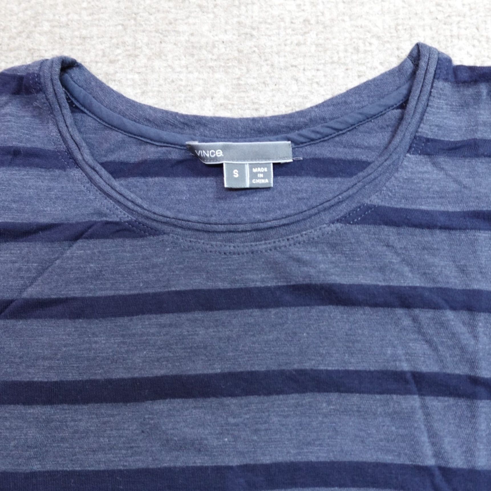 J.Crew Vince Womens Shirt XS Blue Crewneck Breton Stripe Roll Sleeve Shirt Women's XS Blue Breton Stripe Crew Neck Size XS / US 0-2 / IT 36-38 - 2 Thumbnail