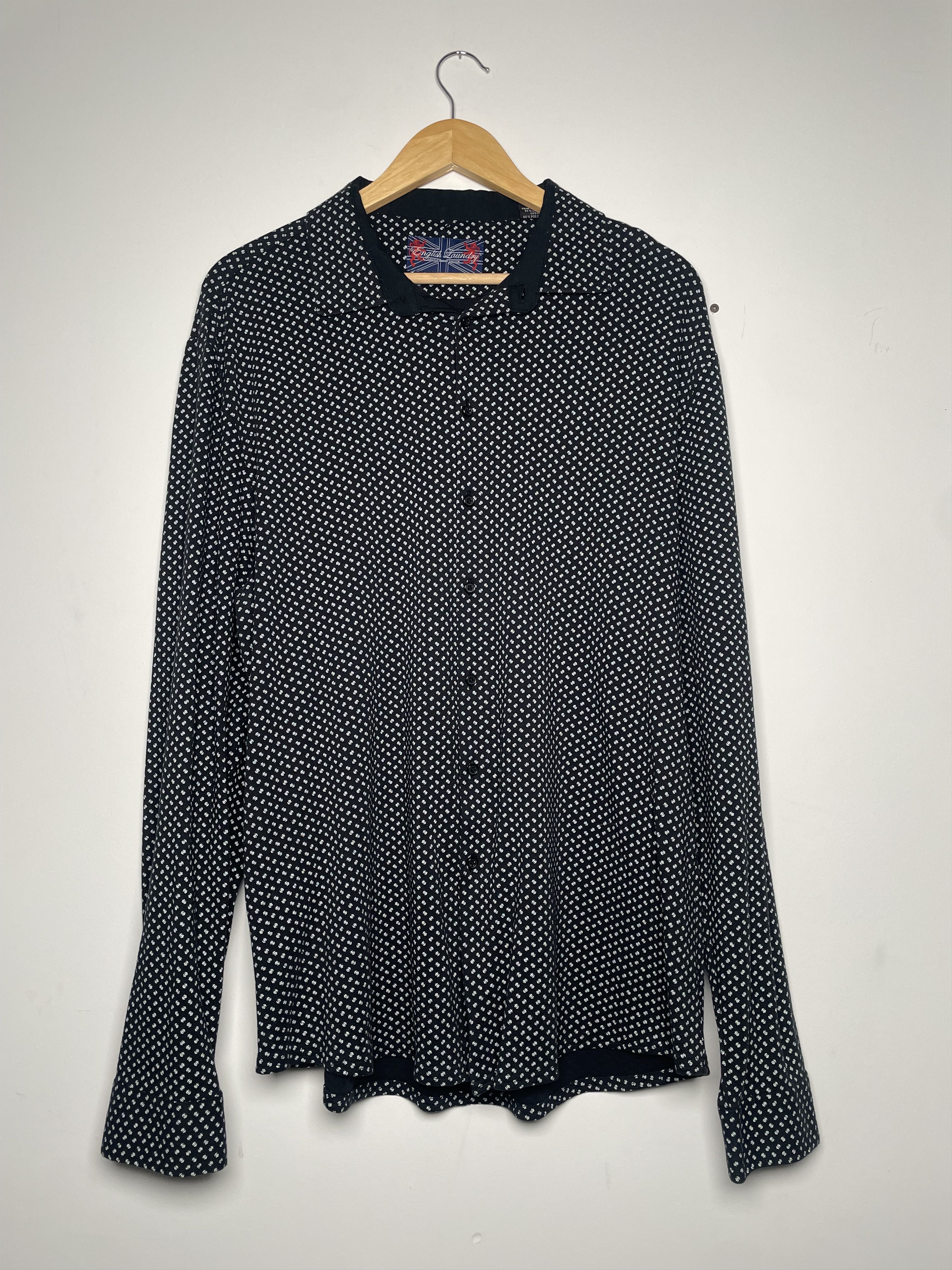 English Laundry 🇬🇧 English Laundry Black Micro Floral Shirt XL Size US XL / EU 56 / 4 - 1 Thumbnail