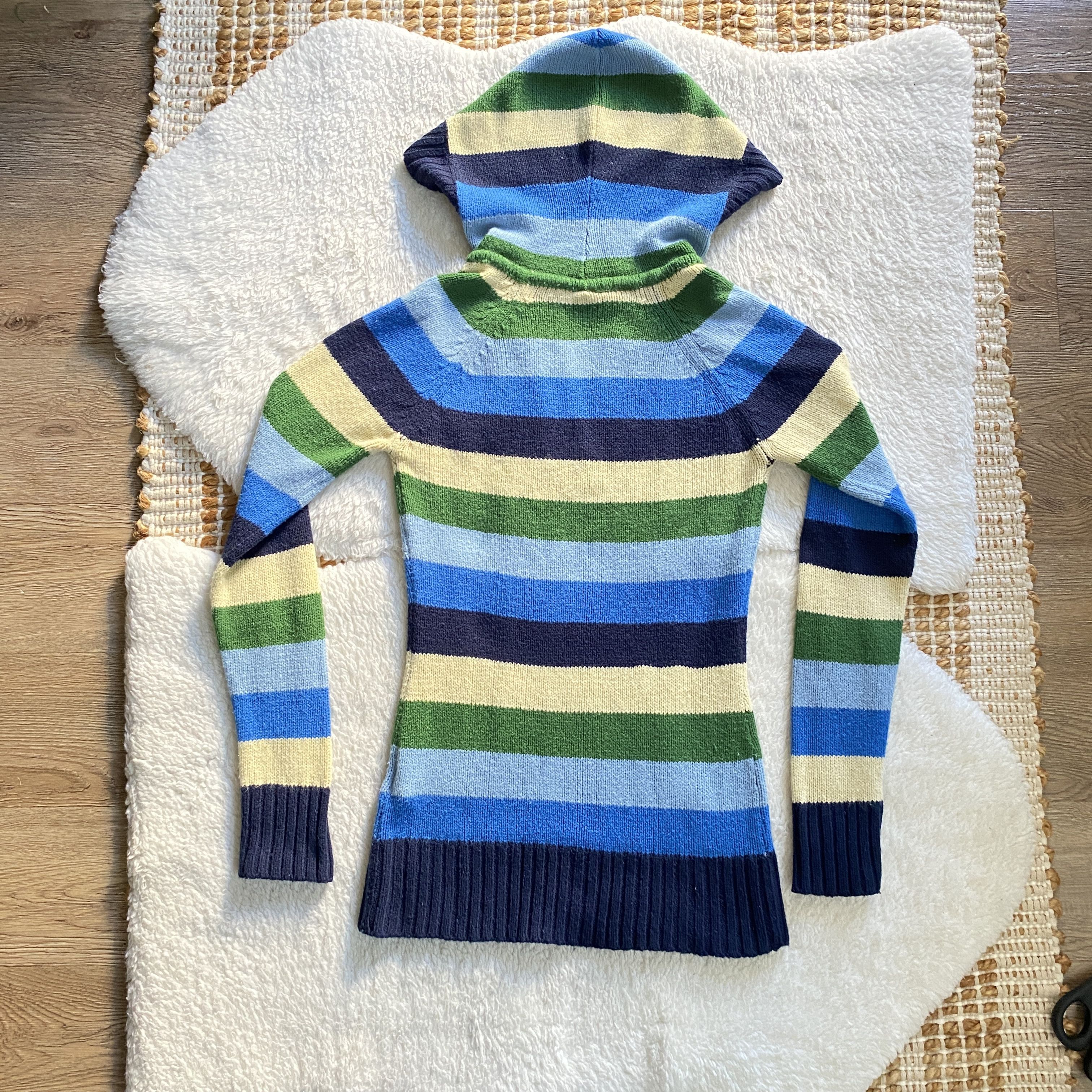 Other Y2K Striped Hoodie Sweater Women’s Medium Cozy Knit Size M / US 6-8 / IT 42-44 - 3 Thumbnail