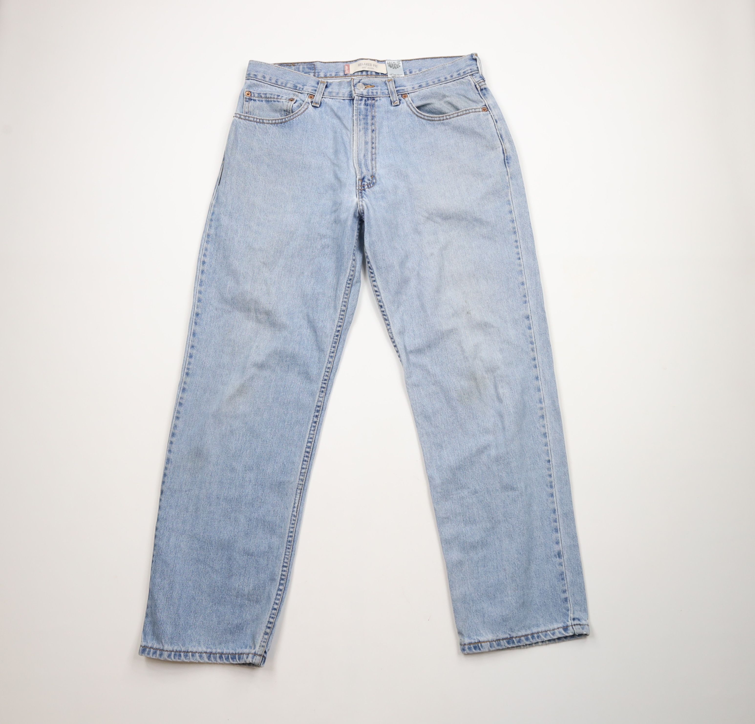 Levi's × Vintage Vintage Y2K 2002 Levis 550 Relaxed Fit Denim Jeans Blue Size US 34 / EU 50 - 1 Thumbnail