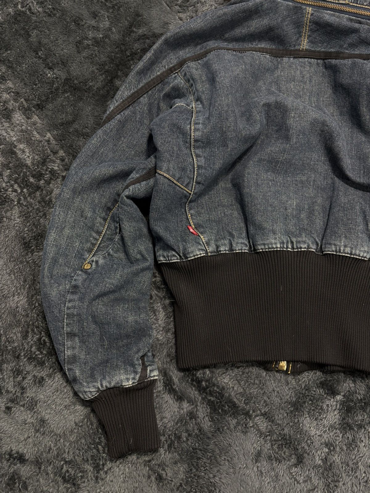 Engineered Garments × Levi's Vintage Levis Enginereed Jeans Denim Fur Bomber Jacket Size M / US 6-8 / IT 42-44 - 10 Thumbnail