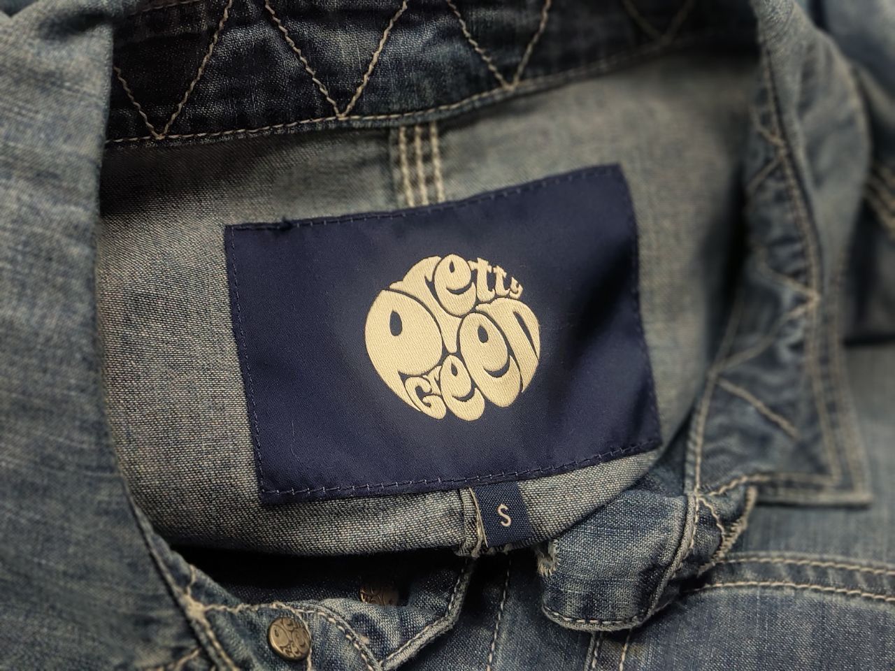 Pretty Green Vtg Pretty Green Design Work Overshirt Pocket Denim Jacket Size US M / EU 48-50 / 2 - 13 Thumbnail