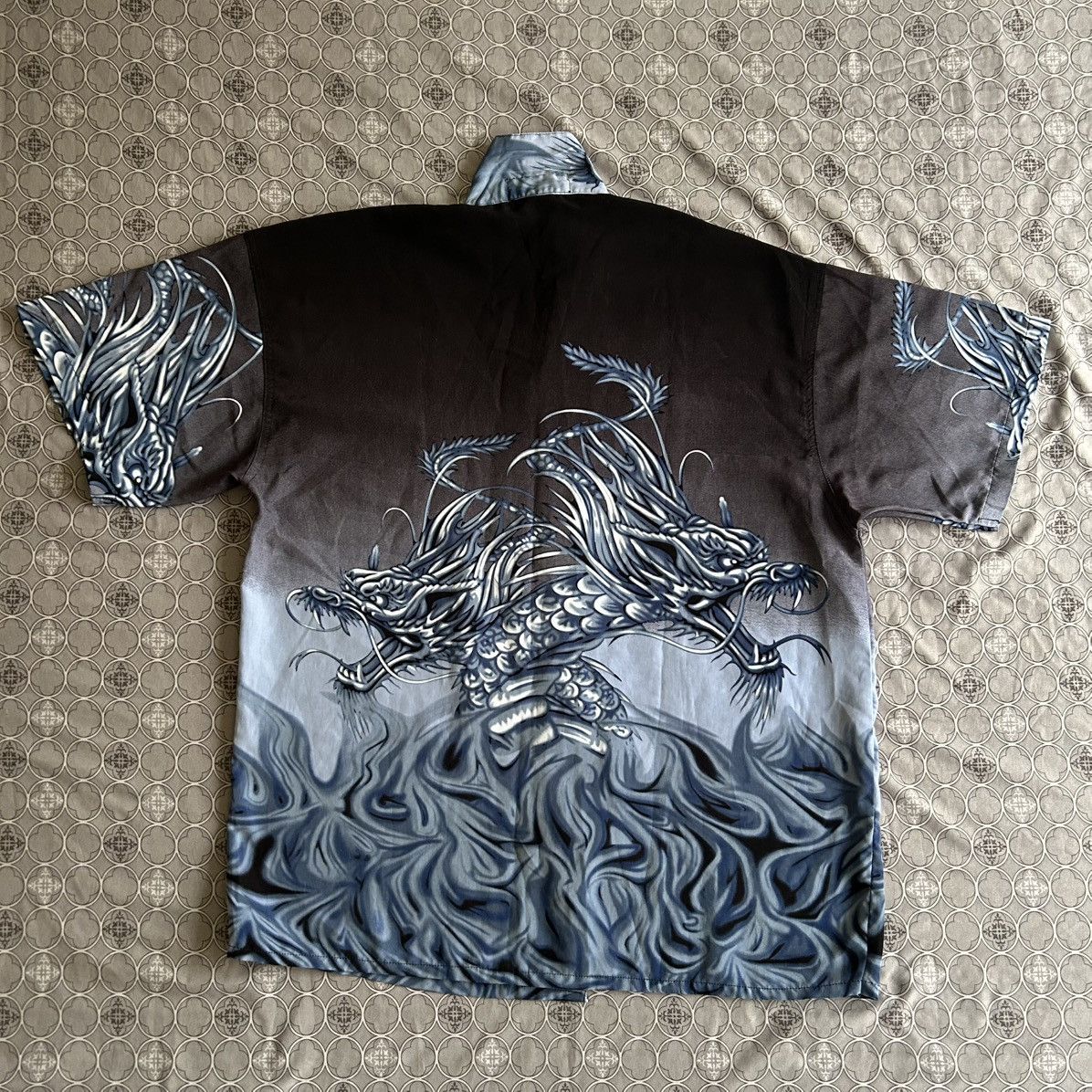 Other Japan Style Garment Shirt Button Down Japanese Dragon Size US XL / EU 56 / 4 - 2 Thumbnail