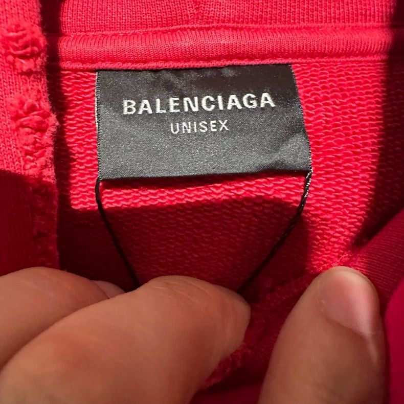 Balenciaga Balenciaga Red CD Alphabet Print Hooded Long Sleeve Sweats Size US M / EU 48-50 / 2 - 2 Thumbnail