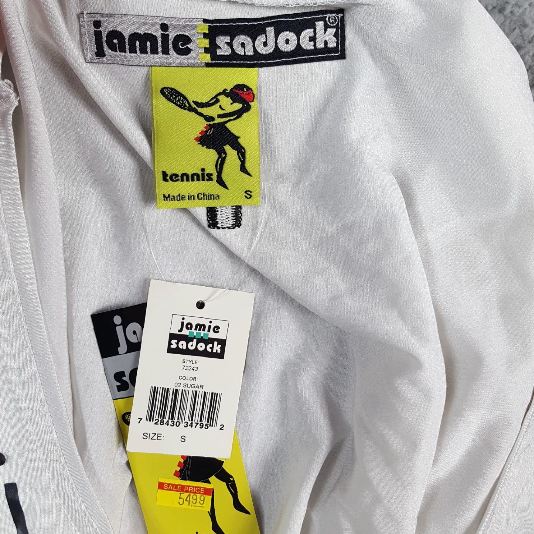 Vintage VINTAGE Y2K Preppy Stretch Tennis Top XS Breathable Short Sleeve T Shirt Jamie Sadock White Women’s Tee Size XS / US 0-2 / IT 36-38 - 7 Thumbnail