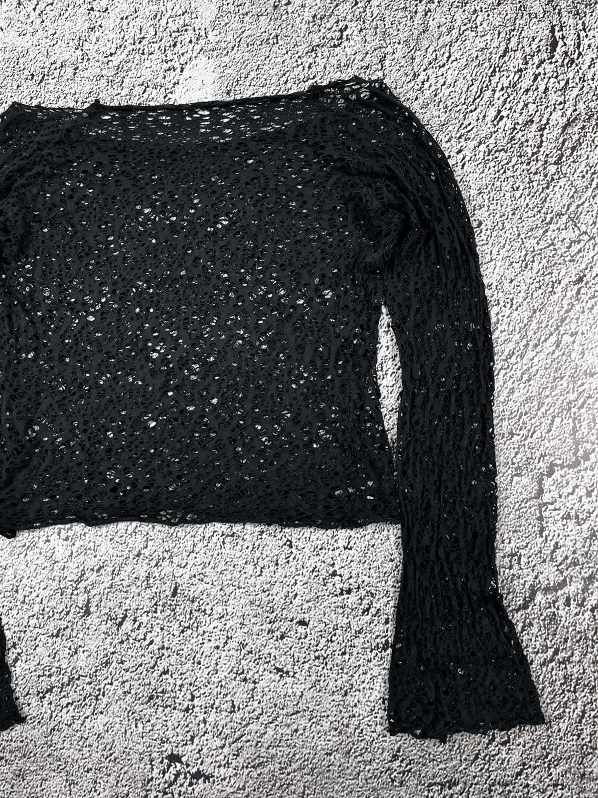 Vintage Vintage Y2K spider mesh shoulder avantgarde longsleeve Size M / US 6-8 / IT 42-44 - 9 Thumbnail