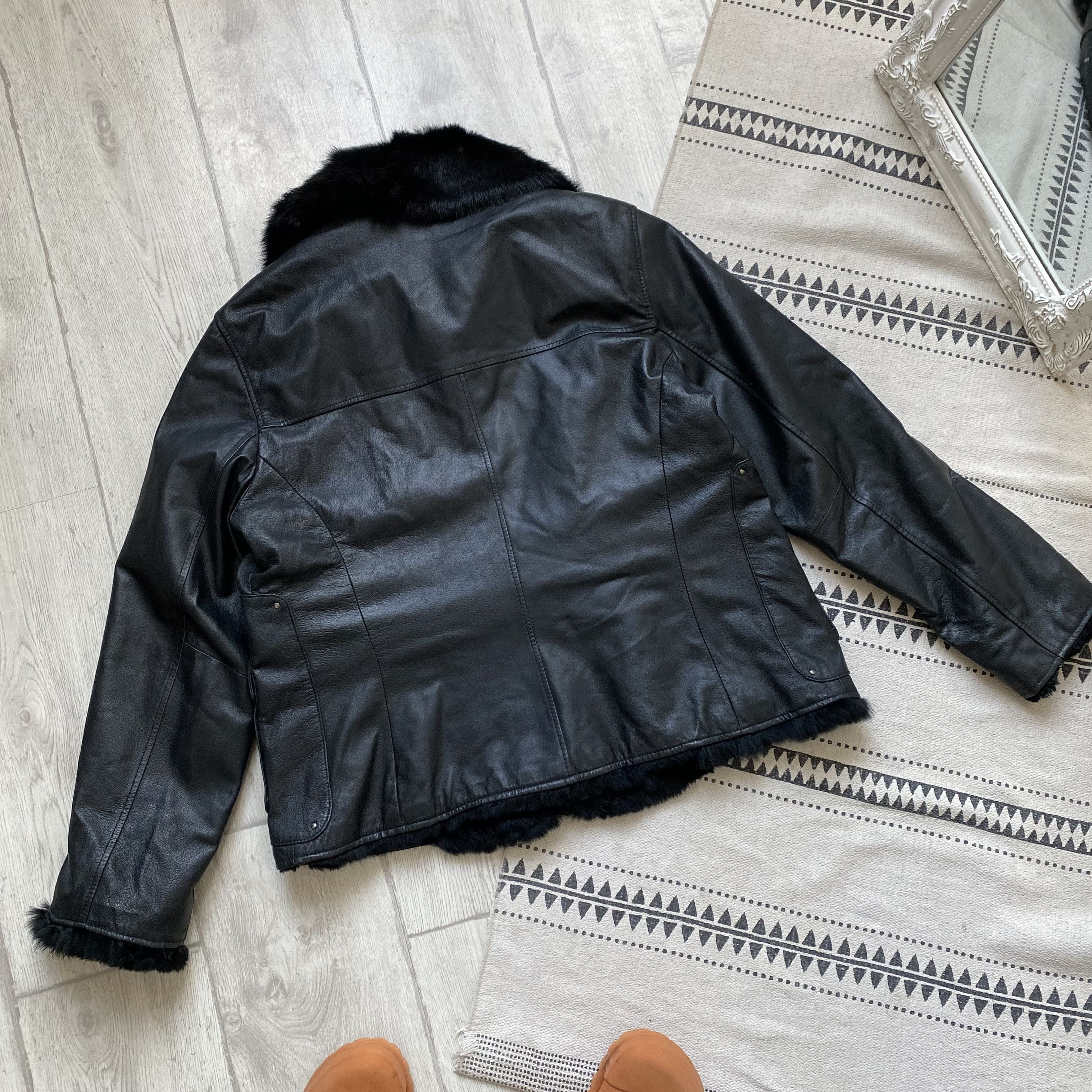 Genuine Leather Y2K Vintage 90s Real Leather Rabbit fur Jacket coat Kapital Size L / US 10 / IT 46 - 14 Thumbnail