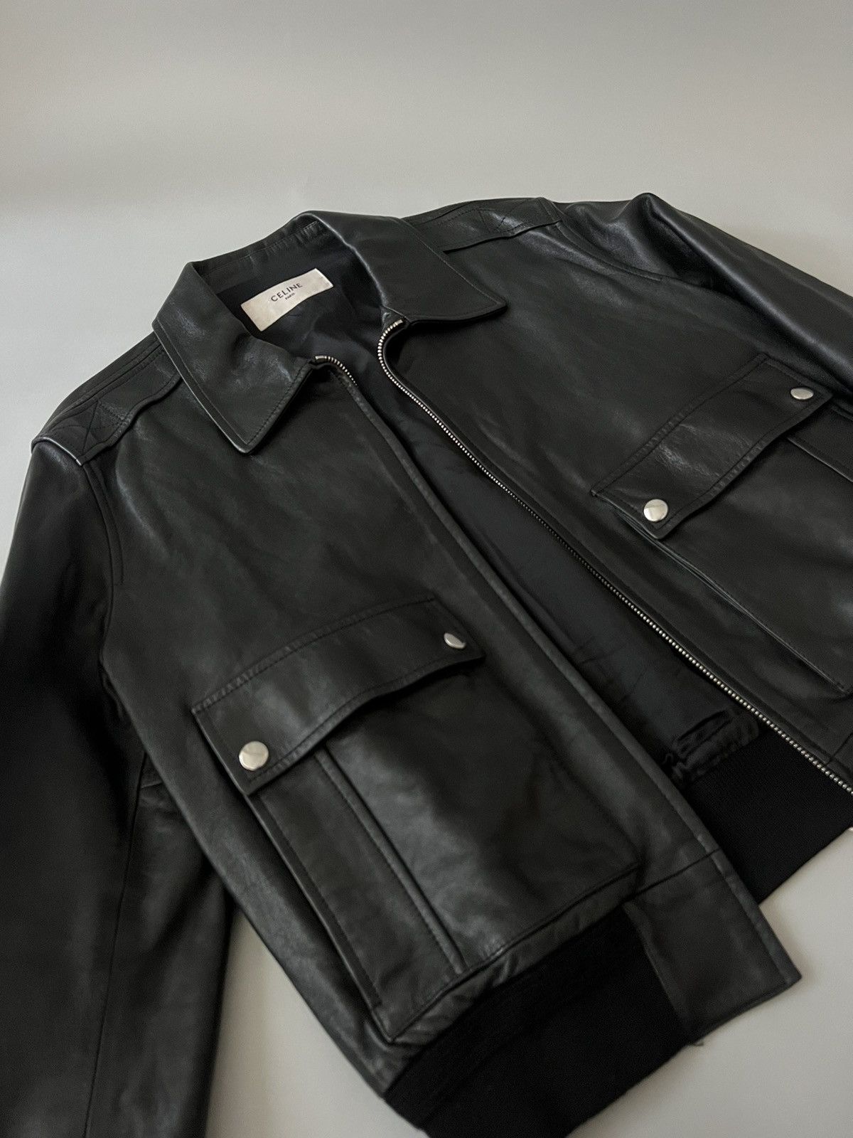 Celine $5.2k Celine Leather Blouson Jacket Size US M / EU 48-50 / 2 - 11 Thumbnail