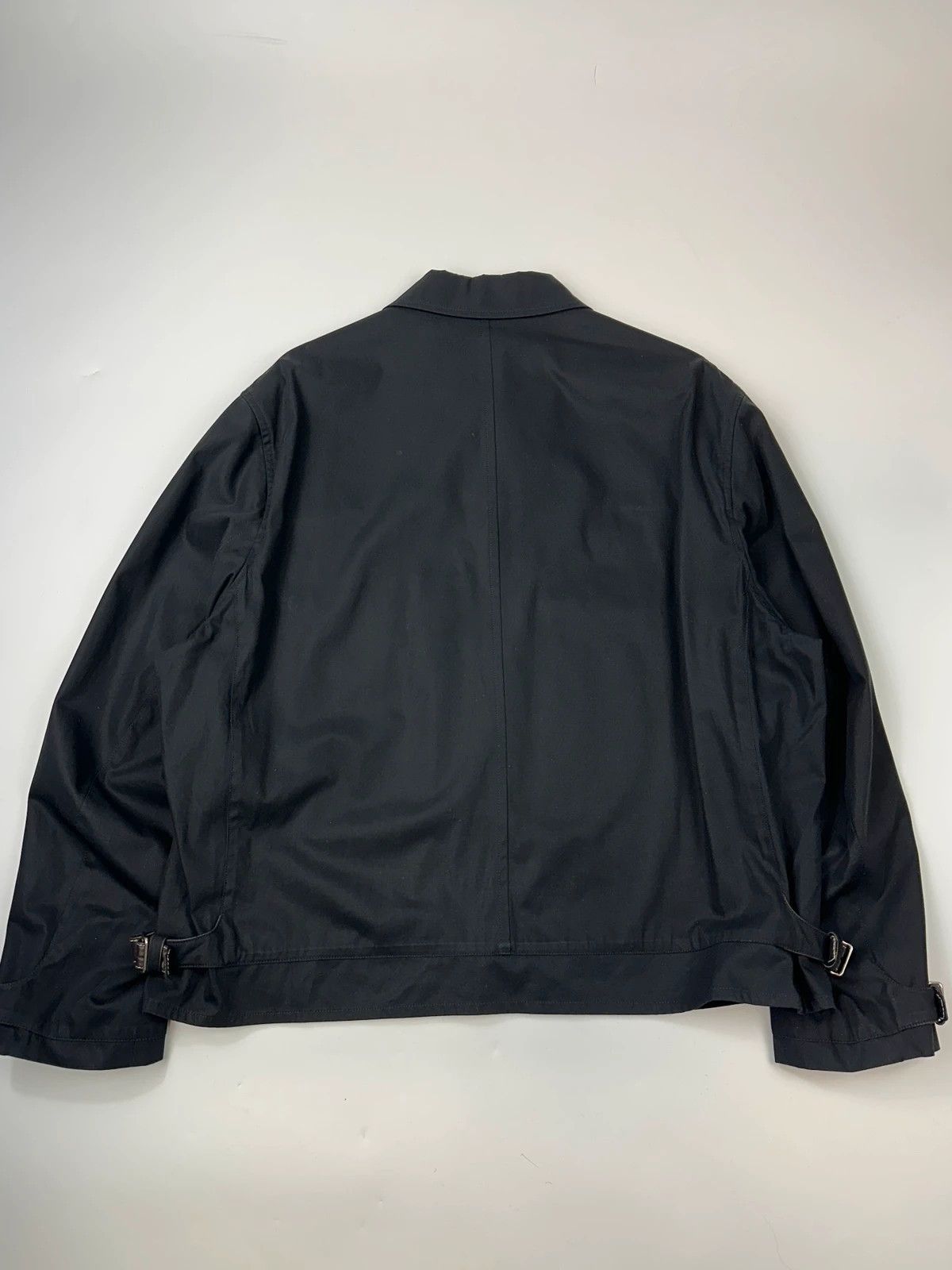Hermes Hermès 00’s Navy Cotton & Leather Straps Buttons Up Jacket Size US L / EU 52-54 / 3 - 8 Thumbnail