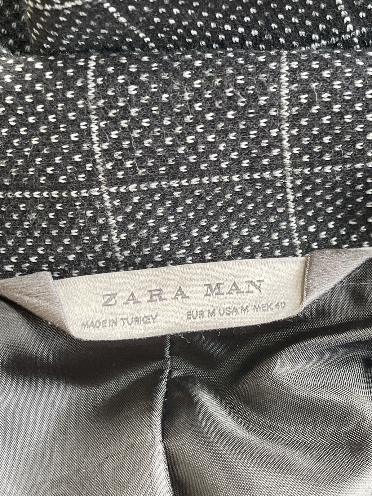 Zara Zara Wool Blend Check Overcoat Size US M / EU 48-50 / 2 - 3 Thumbnail