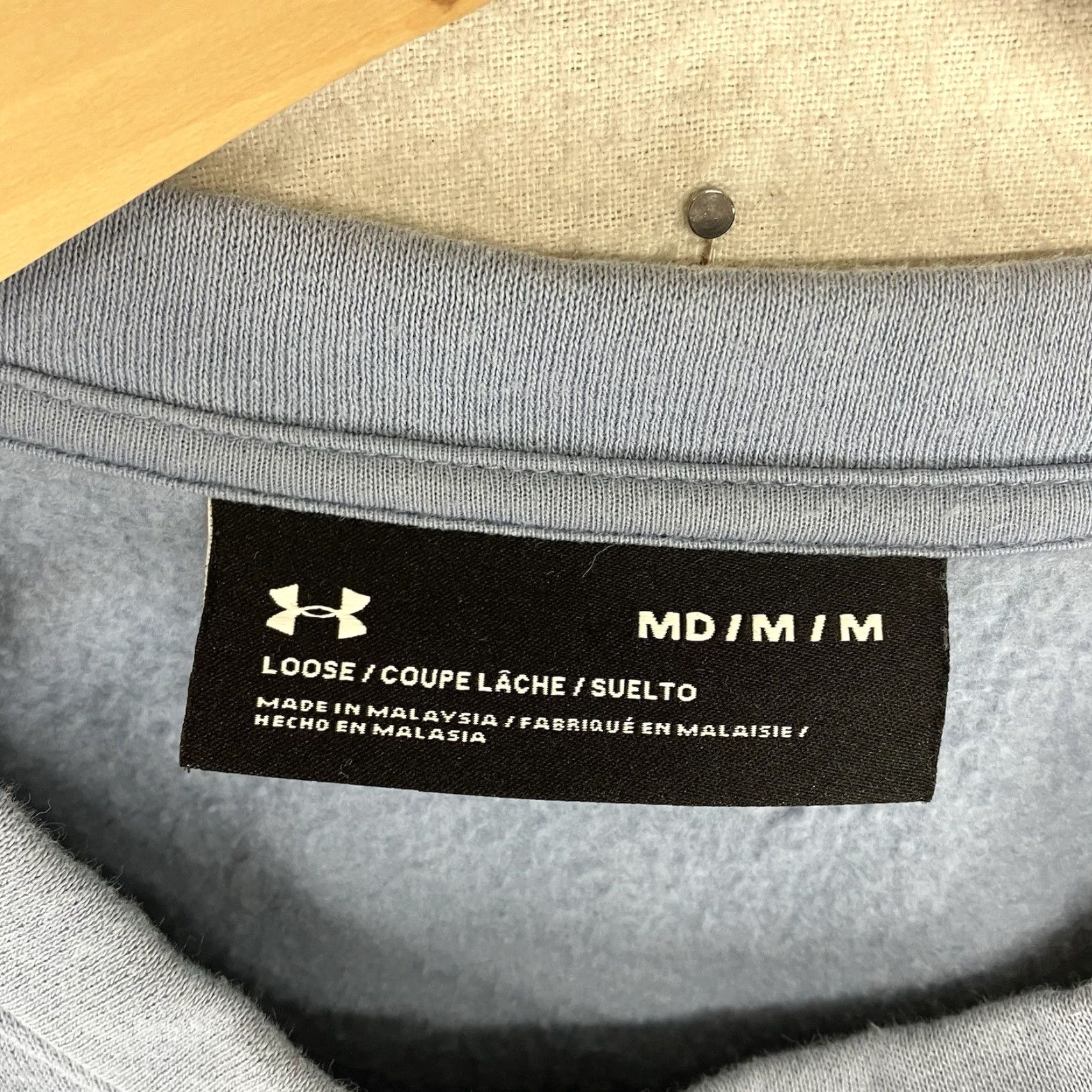 Under Armour Under Armour Sweatshirt WOMEN Regular Medium Blue Oversized Pullover Crew Neck Loose Fit 80s 90s Retro Logo Shirt? Size M / US 6-8 / IT 42-44 - 7 Thumbnail