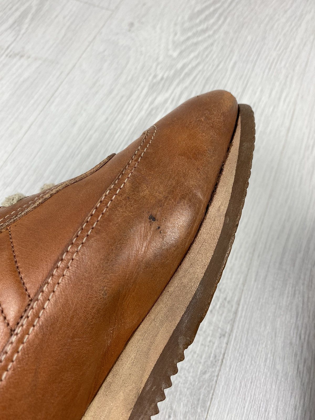 Hermes Vintage Hermes Leather Sneakers Shoes Brown 41 Size US 8 / EU 41 - 7 Thumbnail