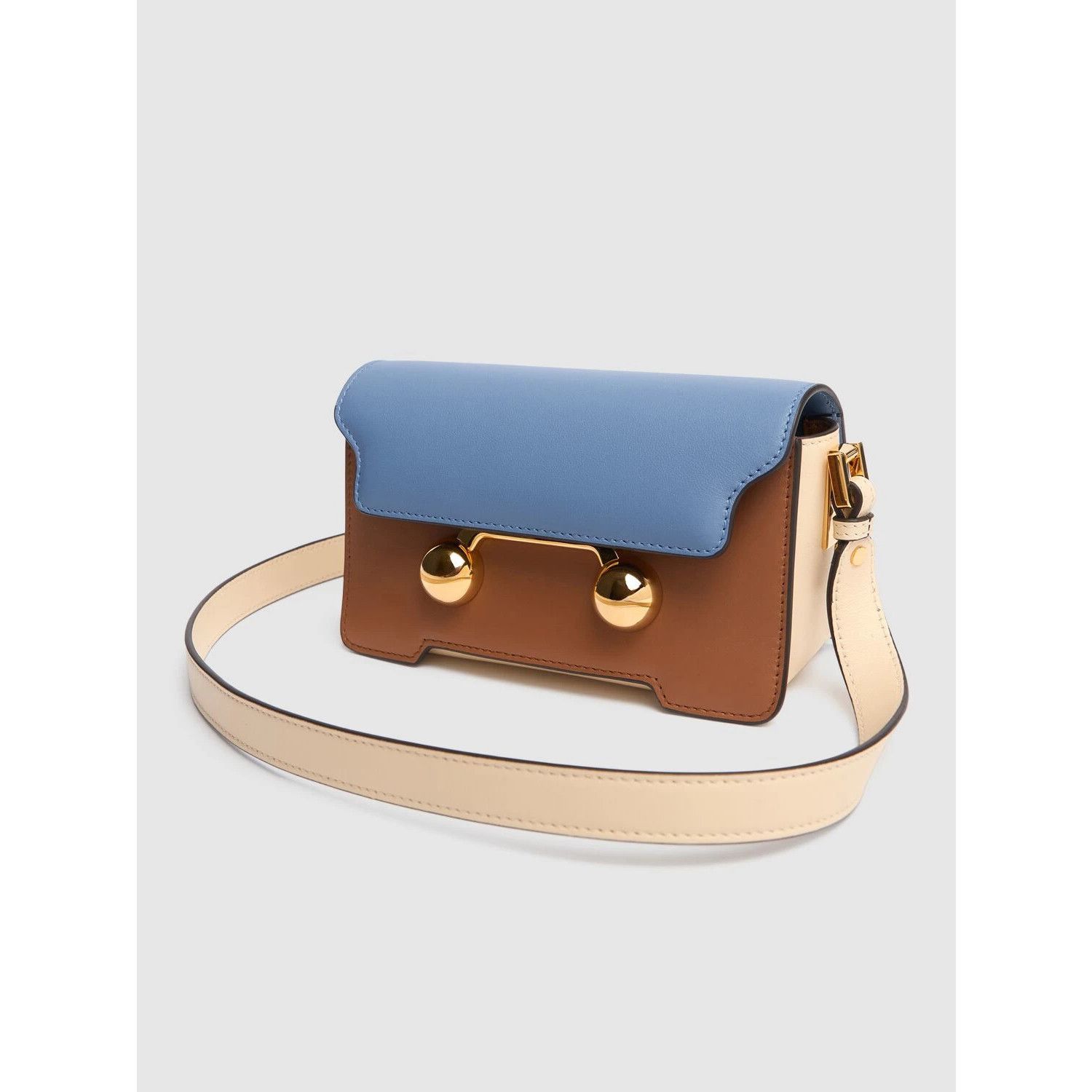 Marni MARNI Trunkaroo Mini $1650 Opal/Cinnamon Leather Shoulder Ba Size ONE SIZE - 2 Thumbnail