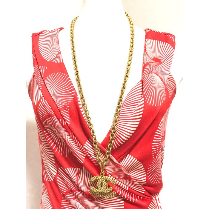 Chanel Vintage CHANEL long chain necklace with large and small CC | Grailed