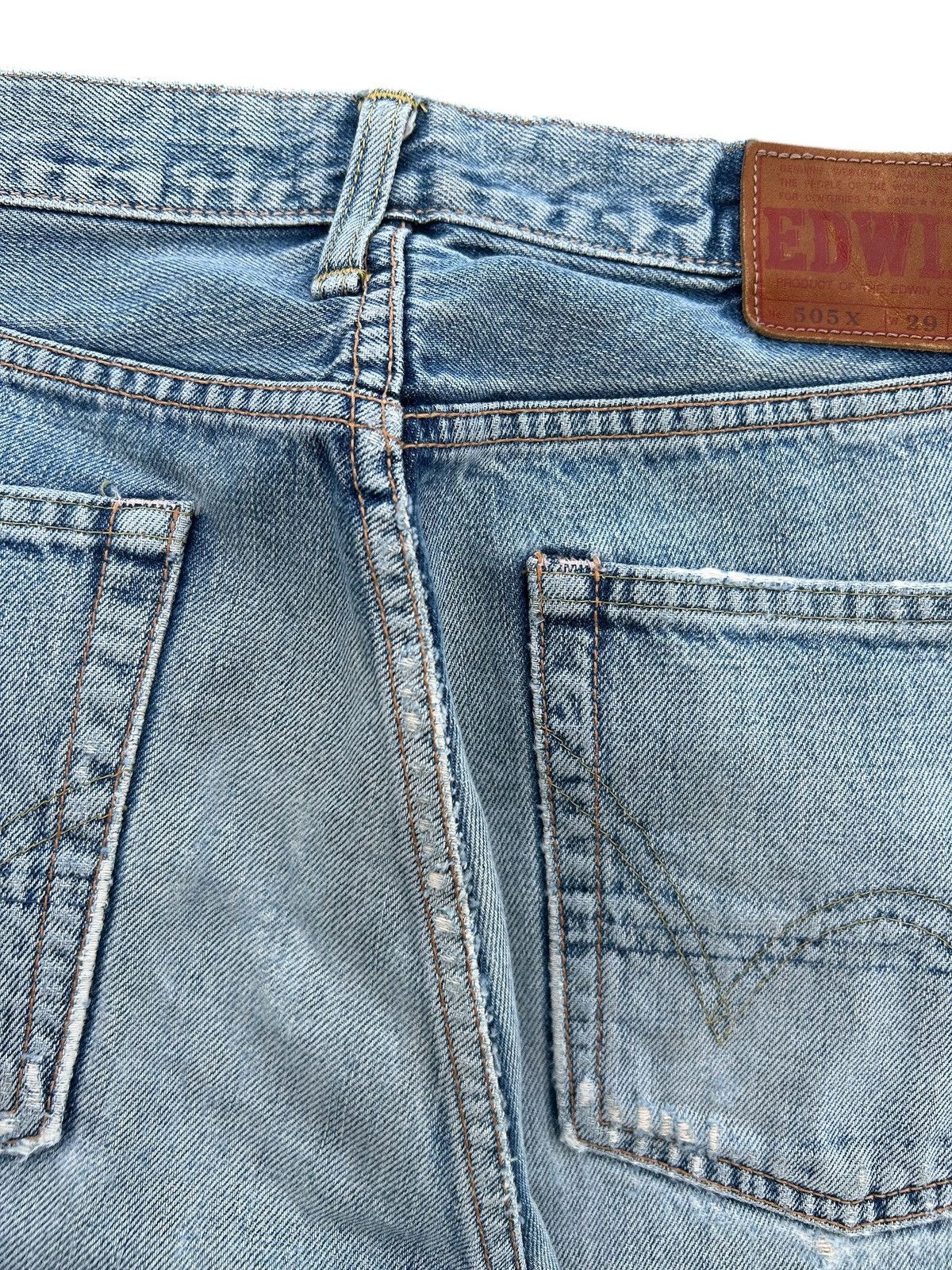 Kapital VINTAGE EDWIN 505X SELVEDGE DISTRESSED DENIM JEANS Size US 29 - 11 Thumbnail