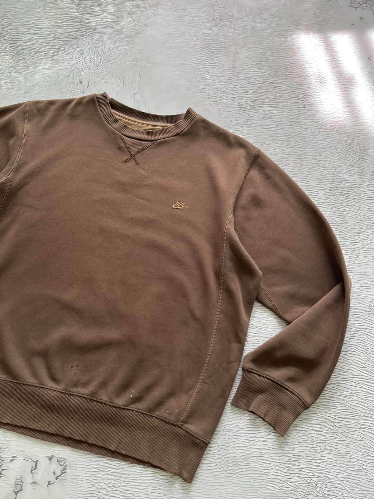 Nike Nike Y2K Vintage Sweater Streetwear Brown Size US L / EU 52-54 / 3 - 3 Thumbnail