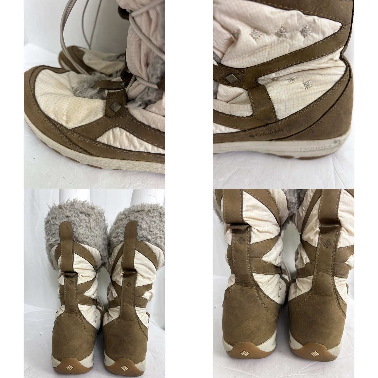 Vintage Columbia Boots Womens 10 Snow Boot Lined Brown White Faux Sherpa Outdoor Winter Hiking Womens Shoes Size US 10 / IT 40 - 9 Thumbnail