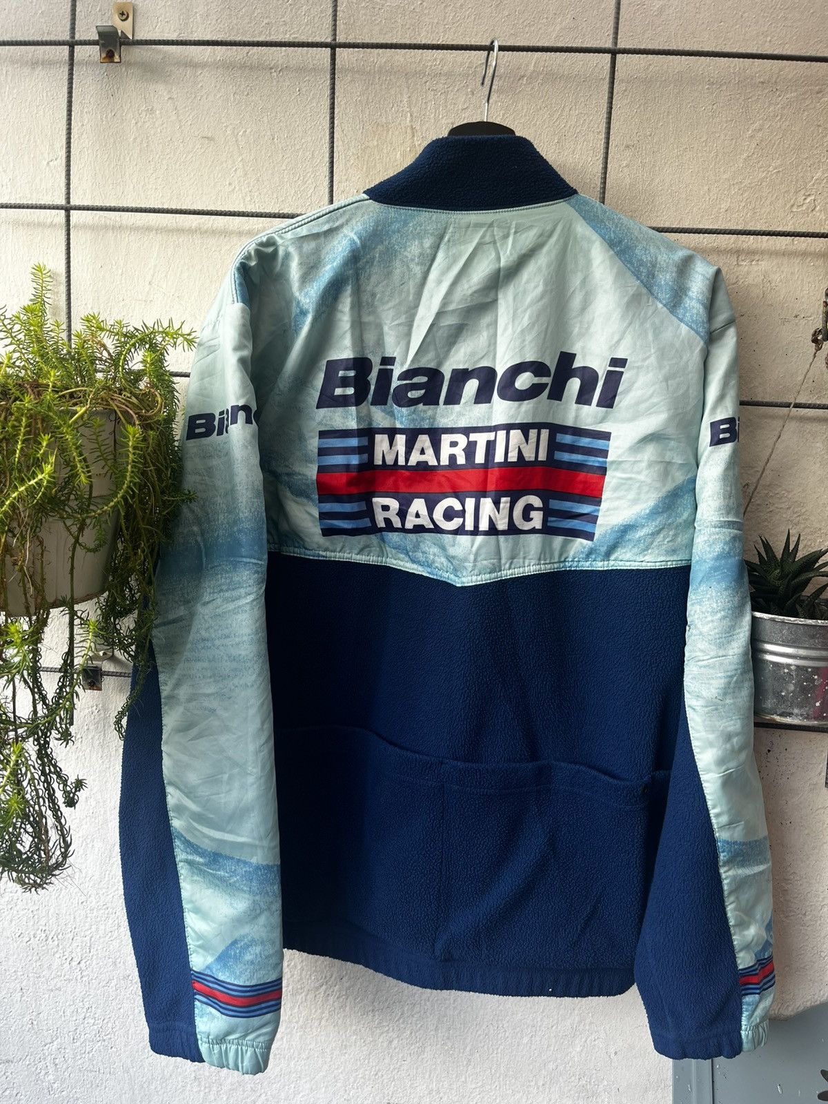 Other SMS Santini x Martini x Bianchi Vintage Fleece Bomber Jacket Size US XL / EU 56 / 4 - 6 Thumbnail