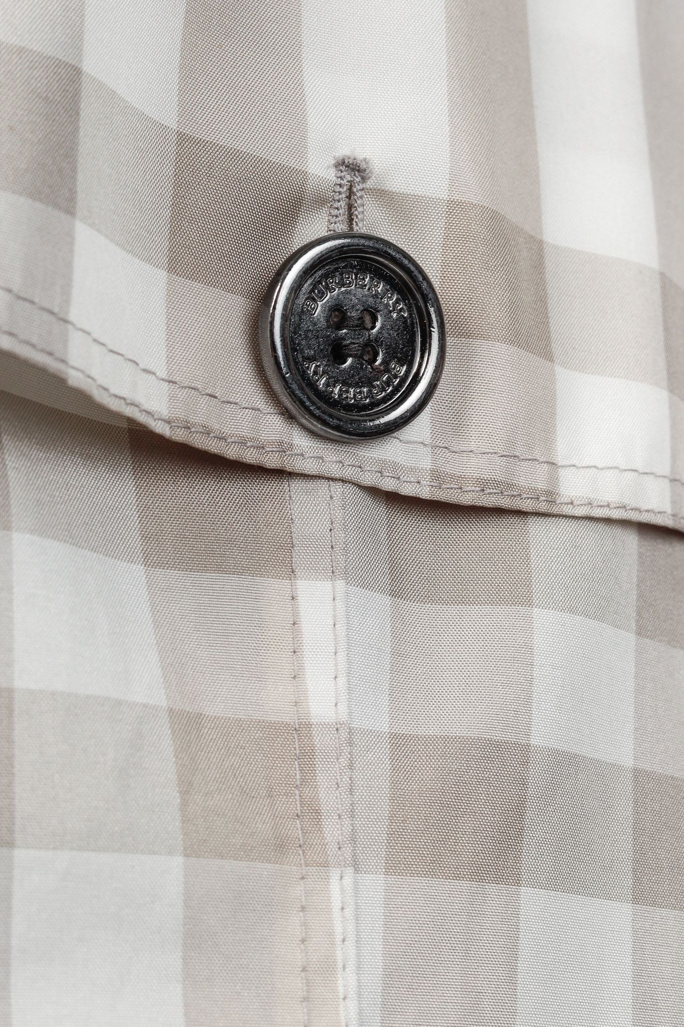 Burberry Burberry Brit Grey Check Taffeta Packable Belted Trench Coat Size L / US 10 / IT 46 - 11 Thumbnail