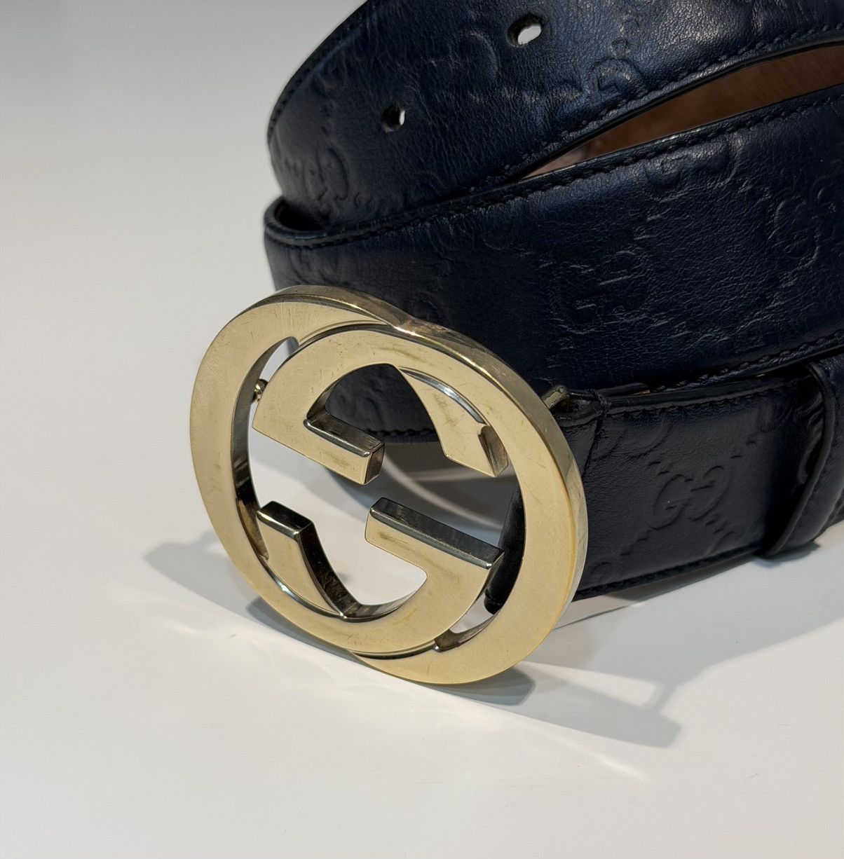 Gucci GUCCI GG Monogram Buckle Leather Belt nettspend Demna runway ...
