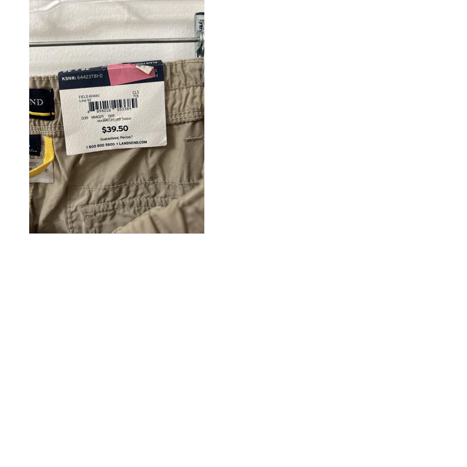 Lands' End Lands' End Pants Mens 36x32 Tan Khaki Cargo Traditional Fit Zipper Button Pockets Straight Leg Beig Size US 36 / EU 52 - 9 Thumbnail