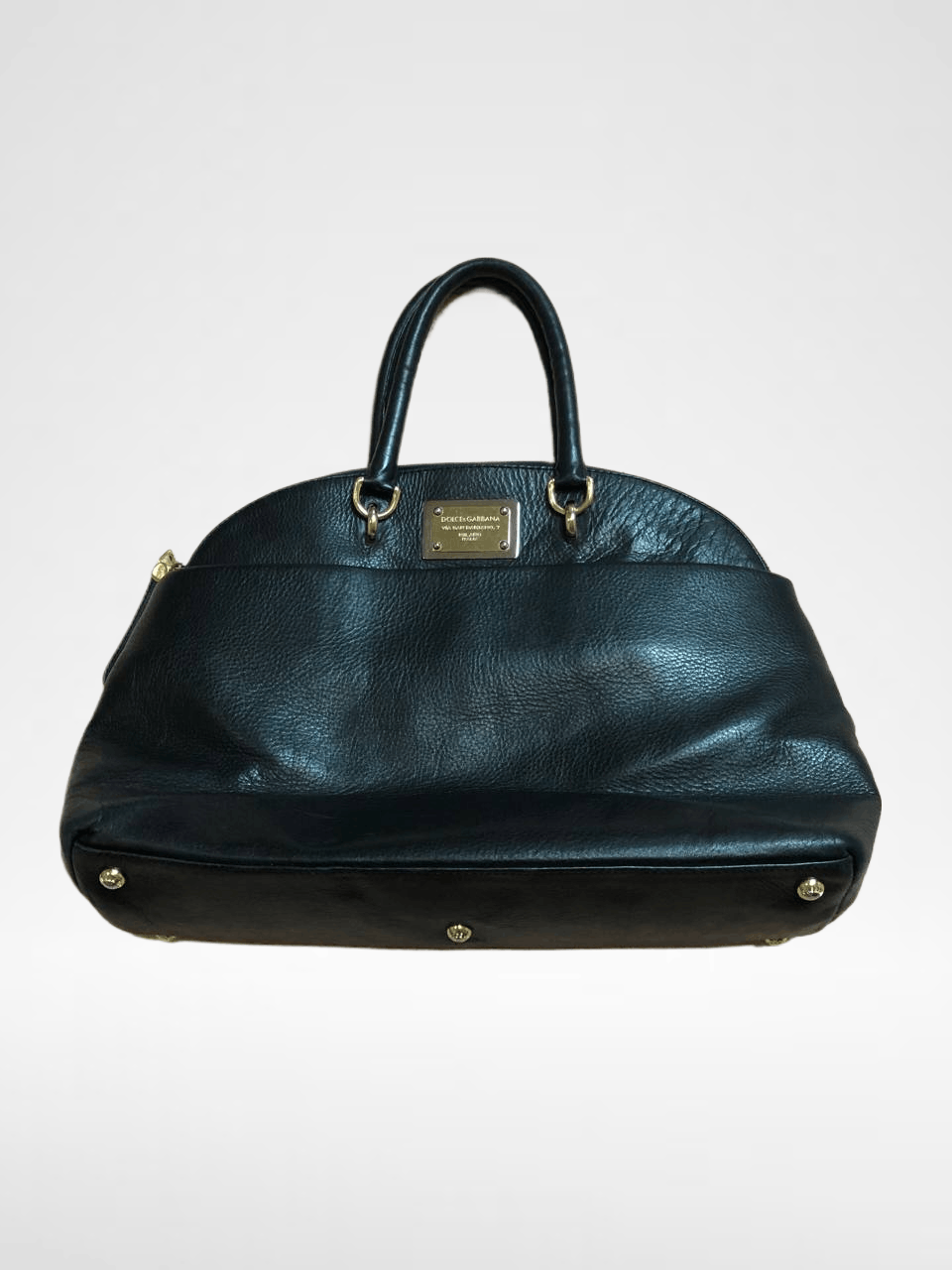 VINTAGE Black Handle Bag Logo Dolce&Gabbana LUXURY